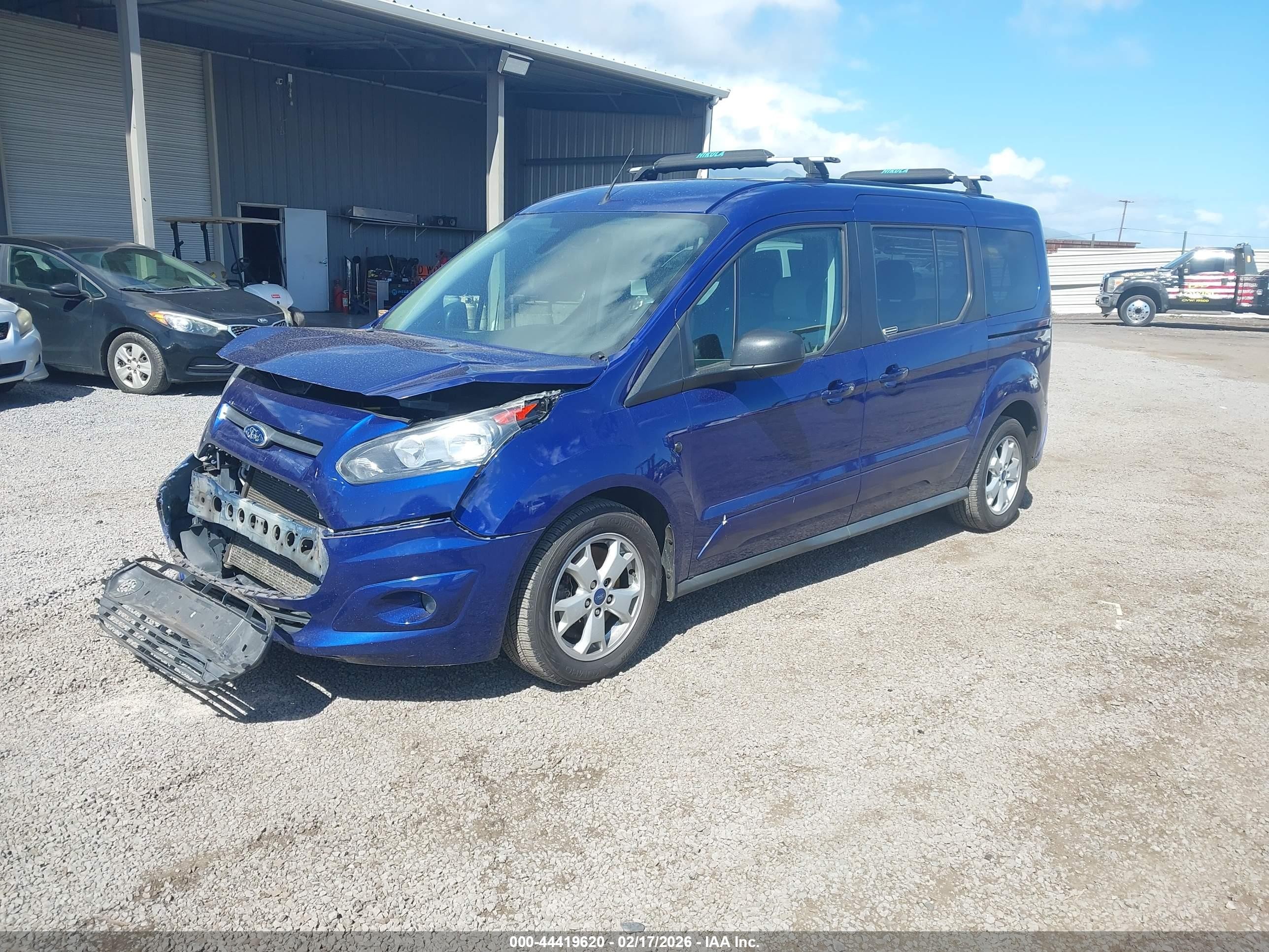 2015 Ford Transit Connect Xlt Blue vin: NM0GE9F76F1197846