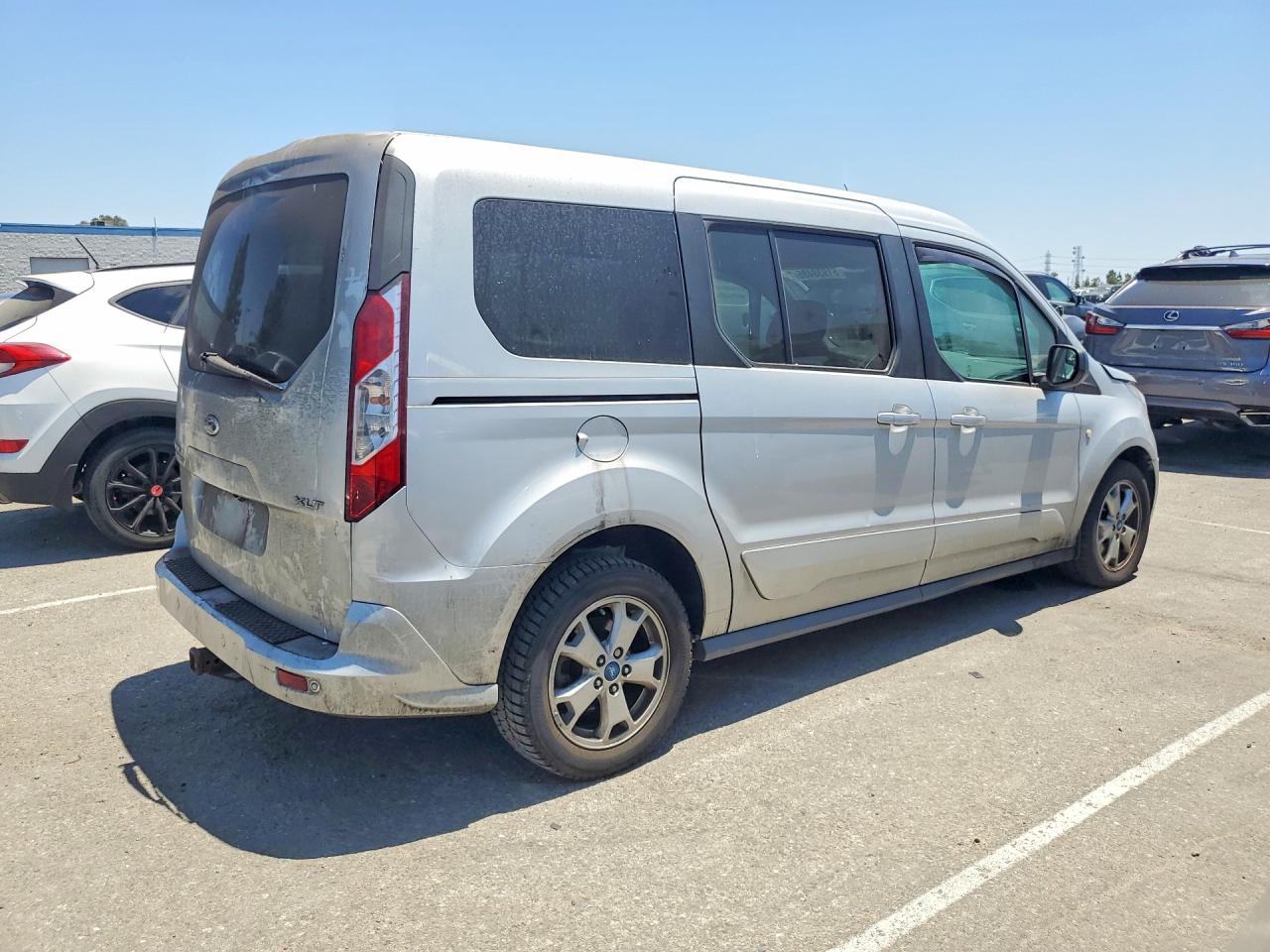 2015 Ford Transit Connect Xlt Gray vin: NM0GE9F76F1199256