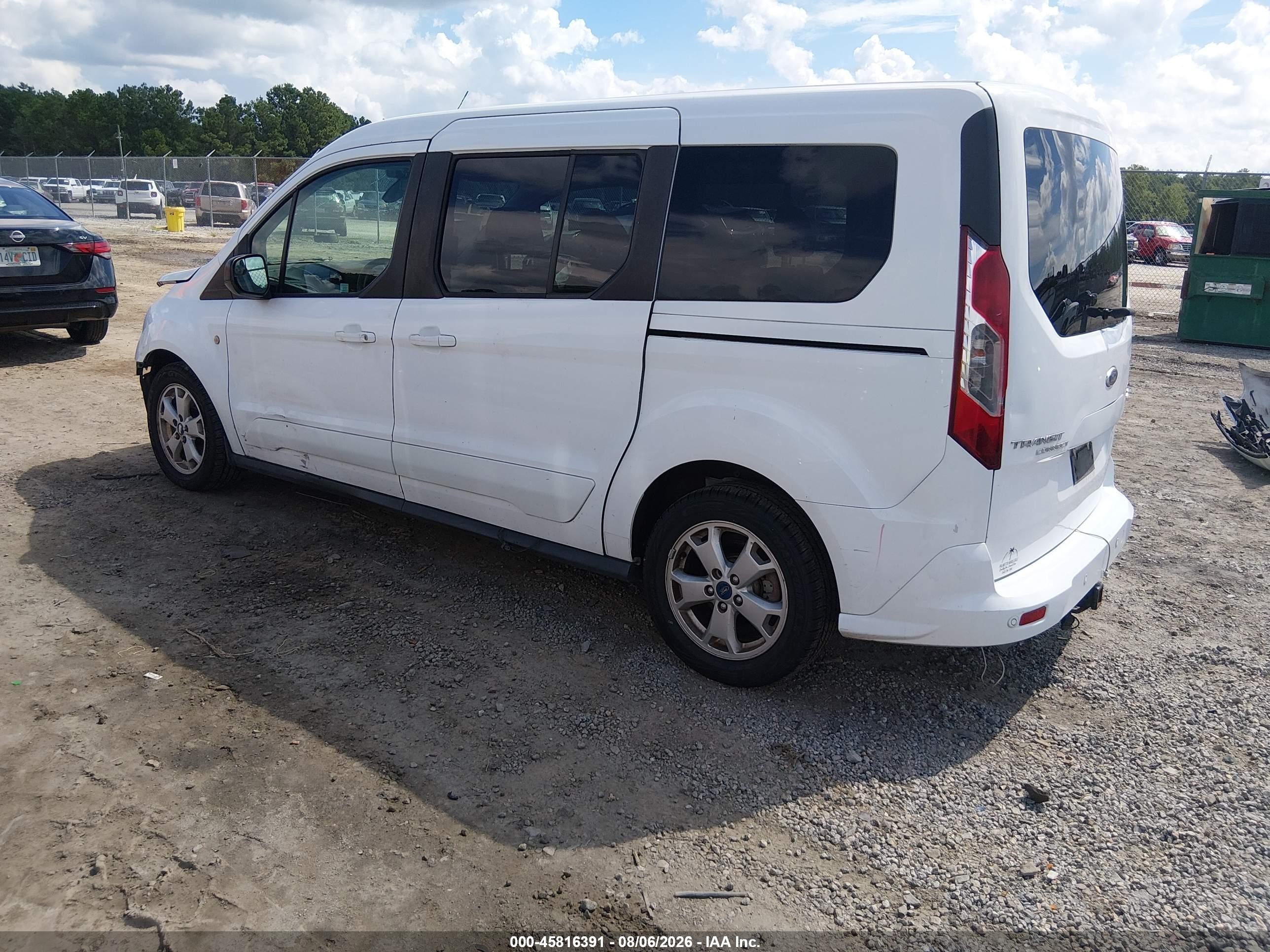 2015 Ford Transit Connect Xlt White vin: NM0GE9F76F1201670