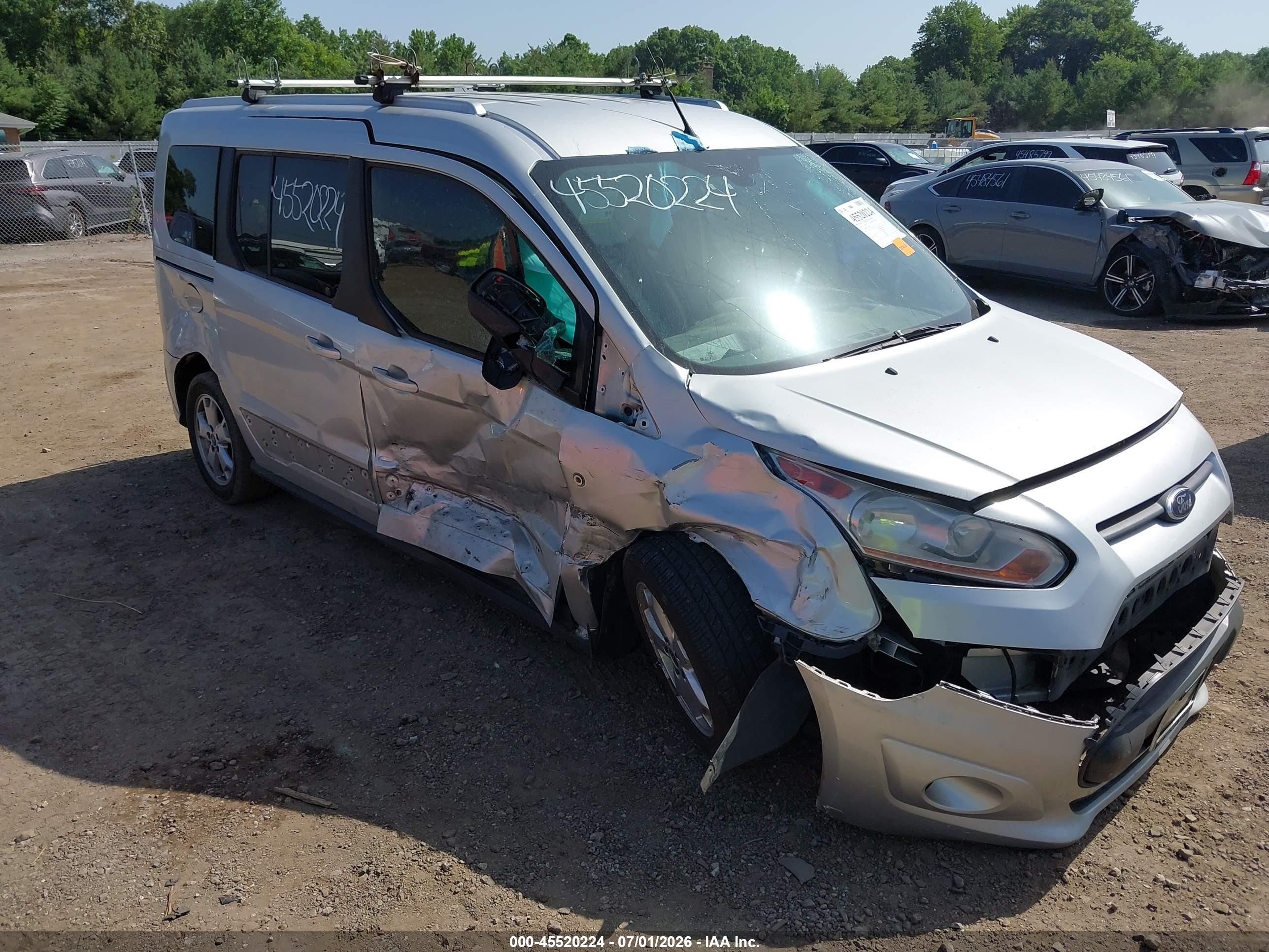 2014 Ford Transit Connect Xlt Silver vin: NM0GE9F77E1139680