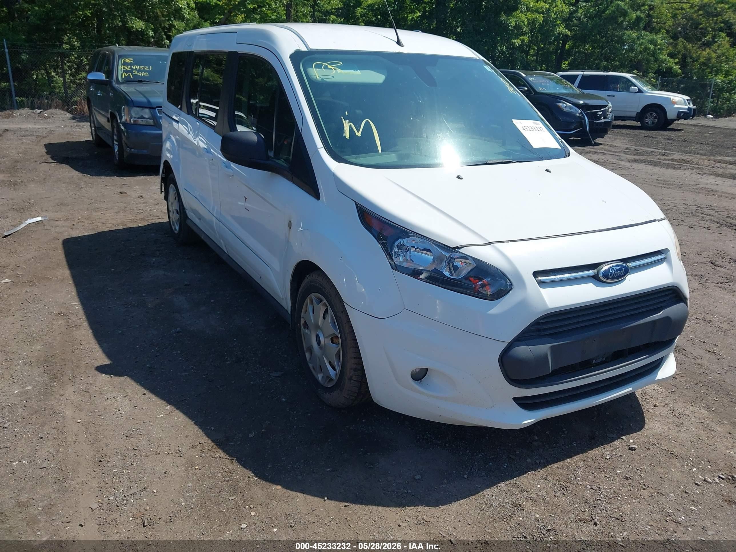 2015 Ford Transit Connect Xlt White vin: NM0GE9F78F1207356