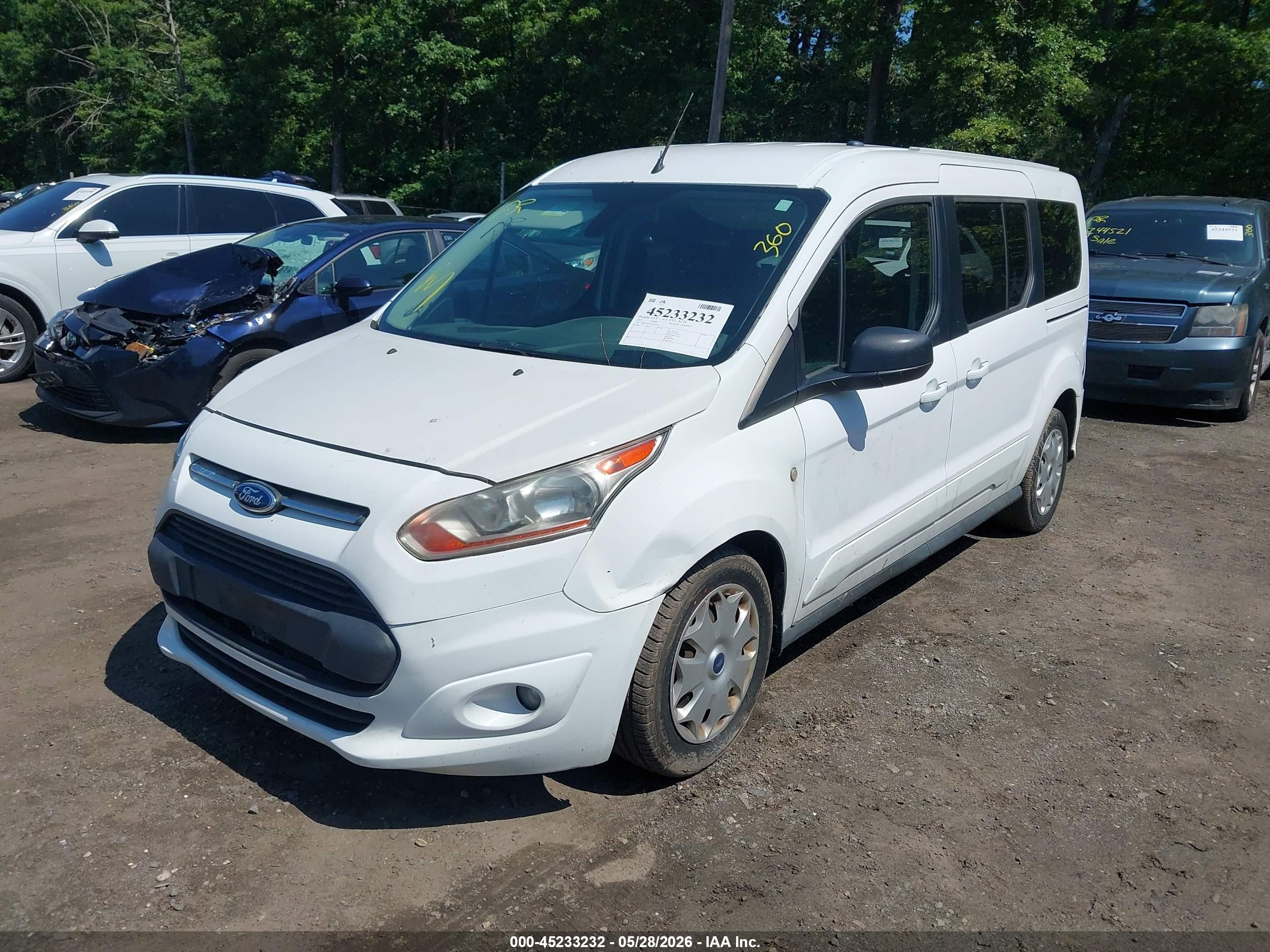 2015 Ford Transit Connect Xlt Белый vin: NM0GE9F78F1207356