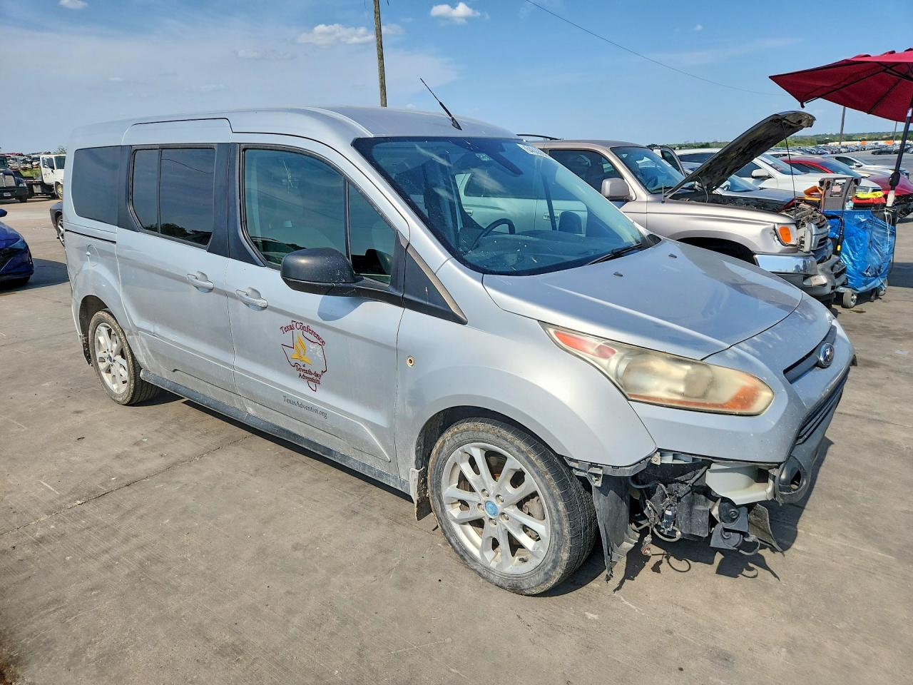2014 Ford Transit Connect Xlt Silver vin: NM0GE9F7XE1152360