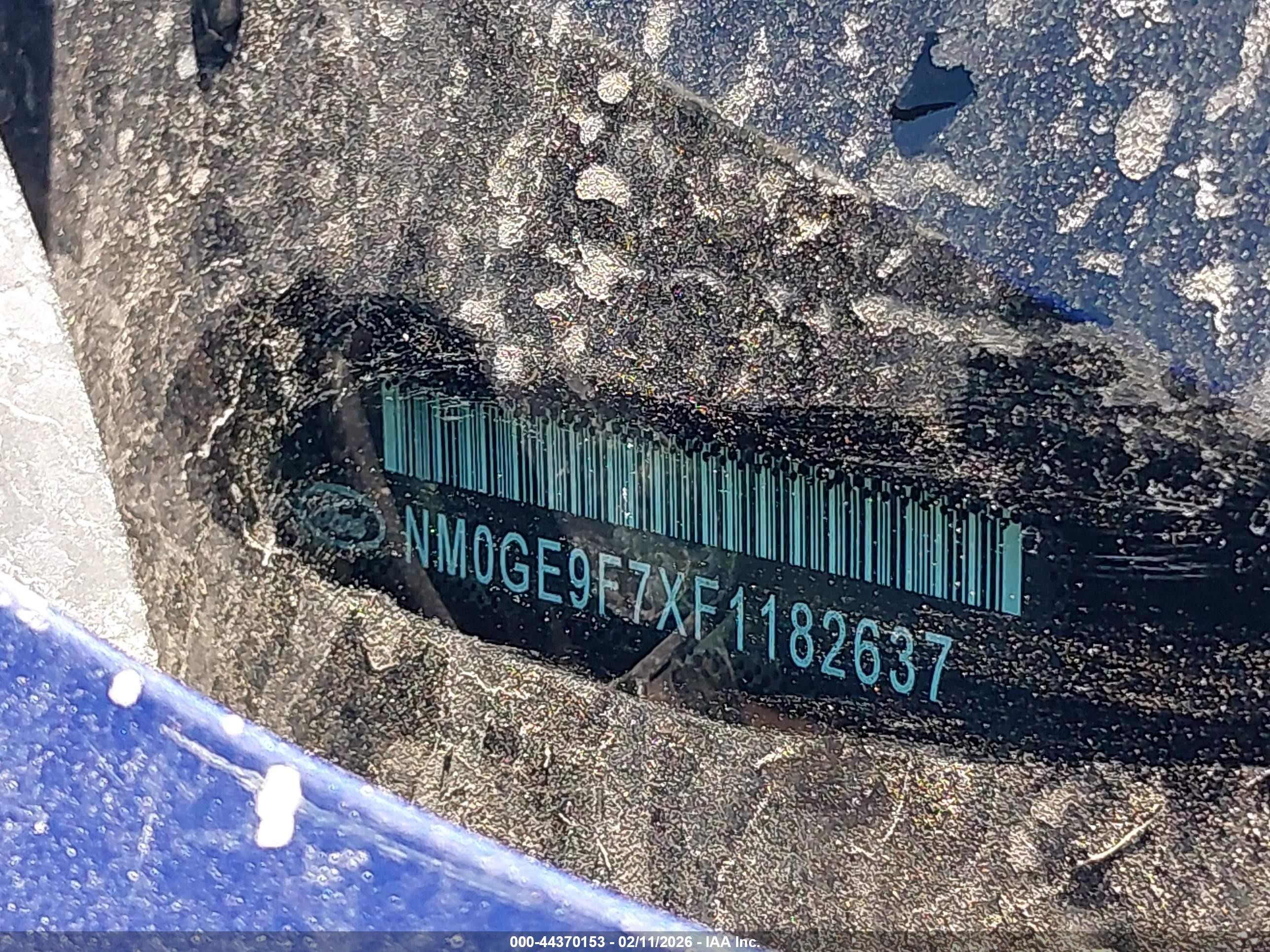 2015 Ford Transit Connect Xlt Blue vin: NM0GE9F7XF1182637