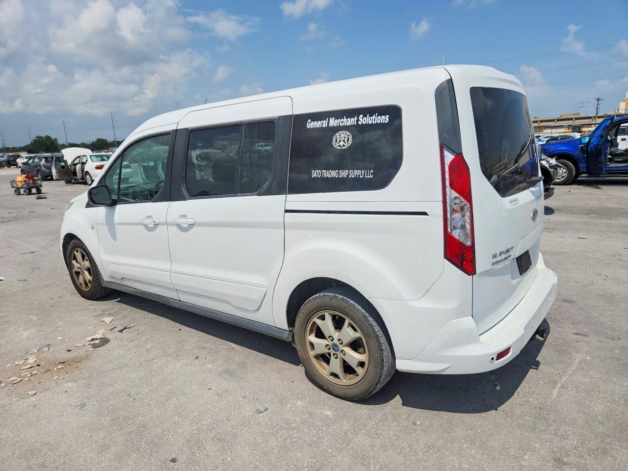 2015 Ford Transit Connect Xlt White vin: NM0GE9F7XF1197803