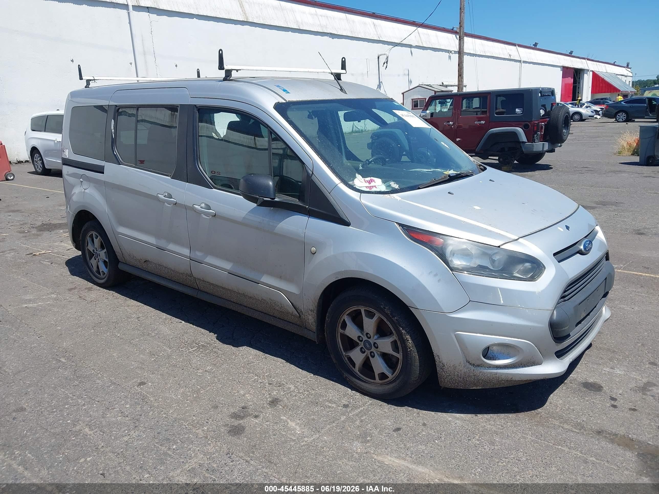 2015 Ford Transit Connect Xlt Silver vin: NM0GE9F7XF1198515