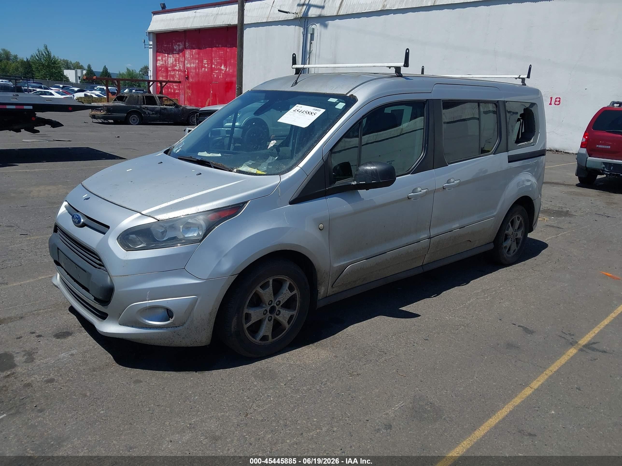 2015 Ford Transit Connect Xlt Silver vin: NM0GE9F7XF1198515