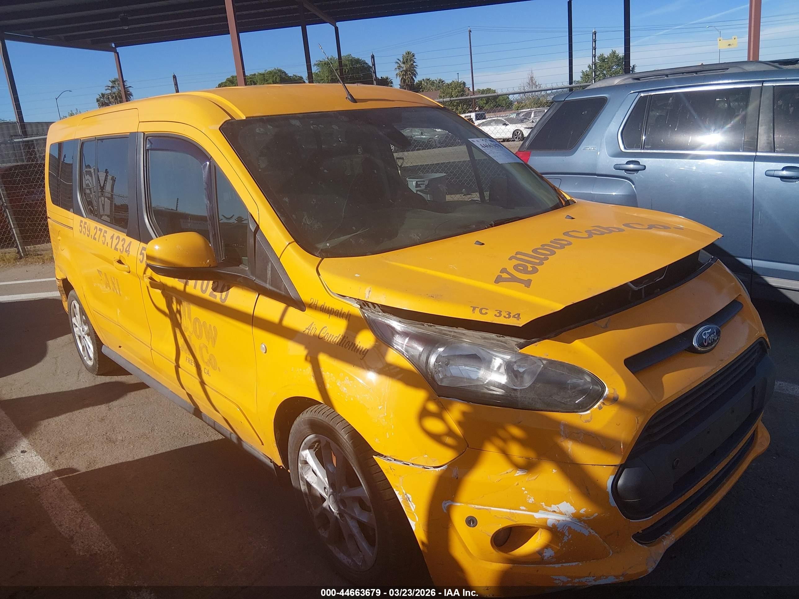 2015 Ford Transit Connect Titanium Yellow vin: NM0GE9G71F1223574