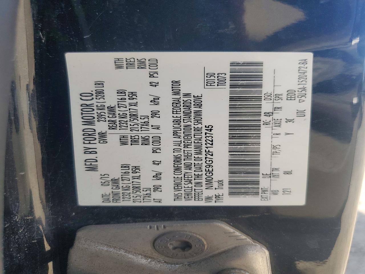 2015 Ford Transit Connect Titanium Black vin: NM0GE9G72F1223745