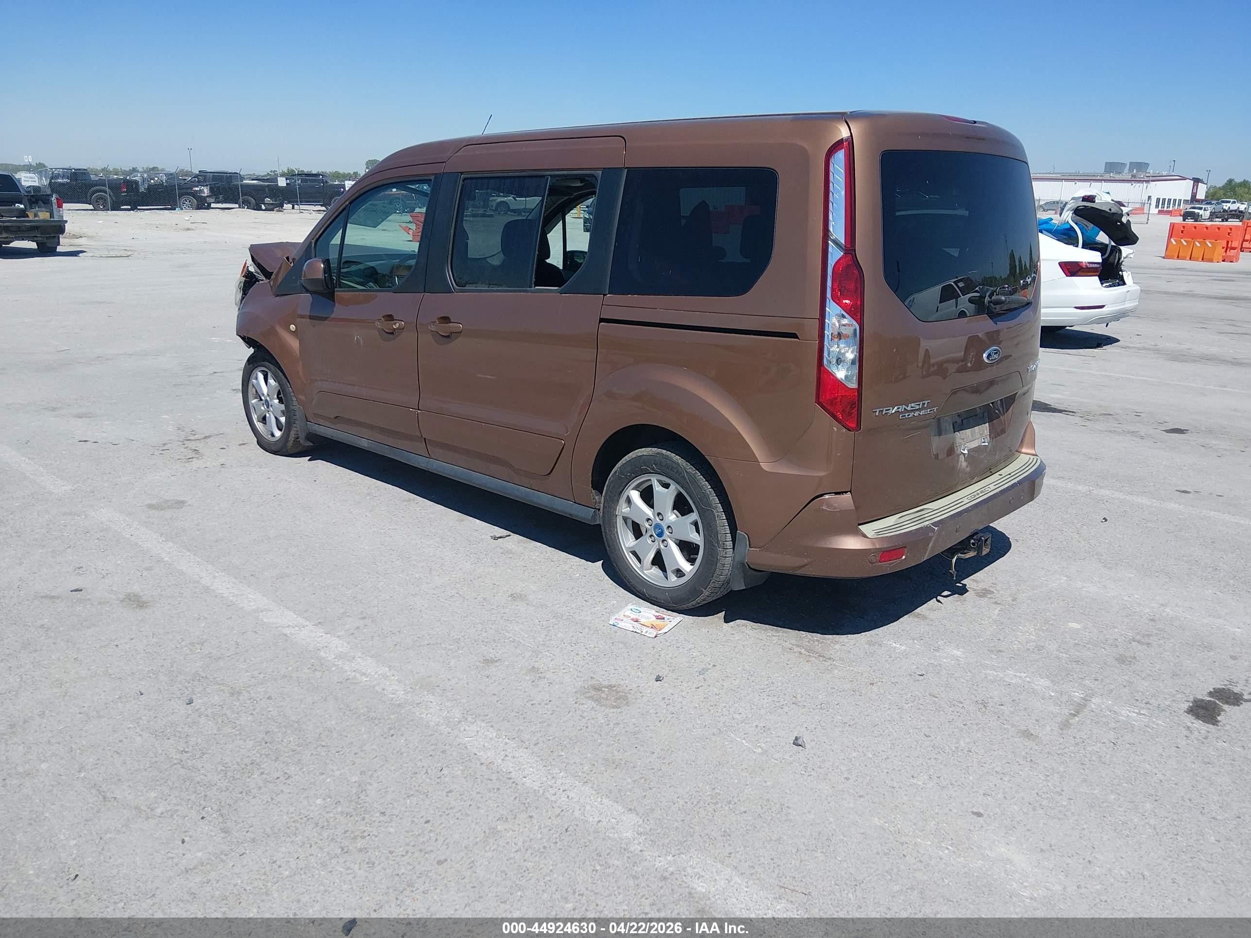 2014 Ford Transit Connect Titanium Коричневый vin: NM0GE9G74E1148402