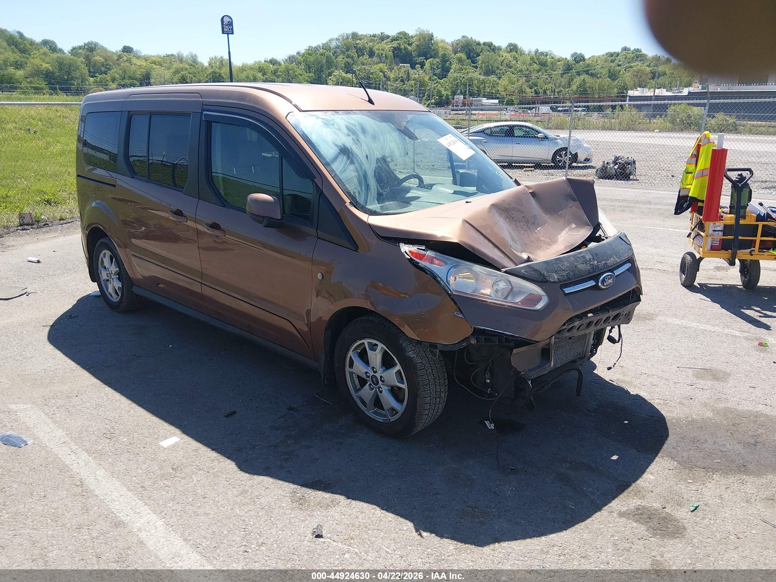2014 Ford Transit Connect Titanium Brown vin: NM0GE9G74E1148402
