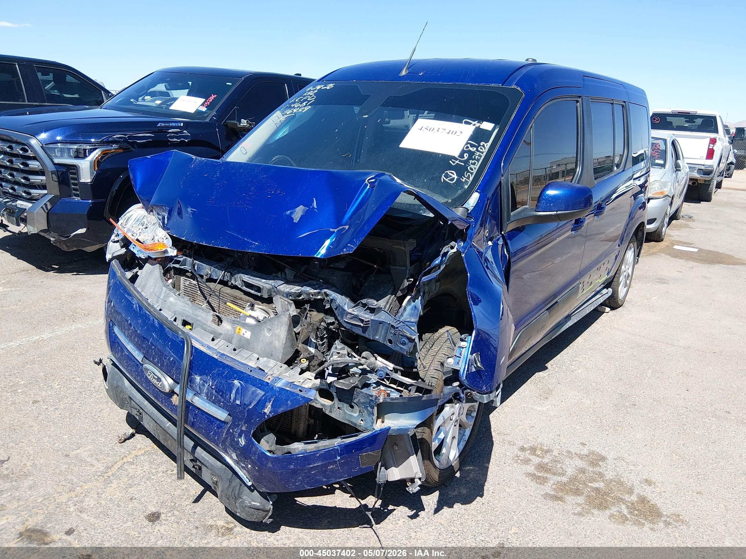 2015 Ford Transit Connect Titanium Синий vin: NM0GE9G79F1194681
