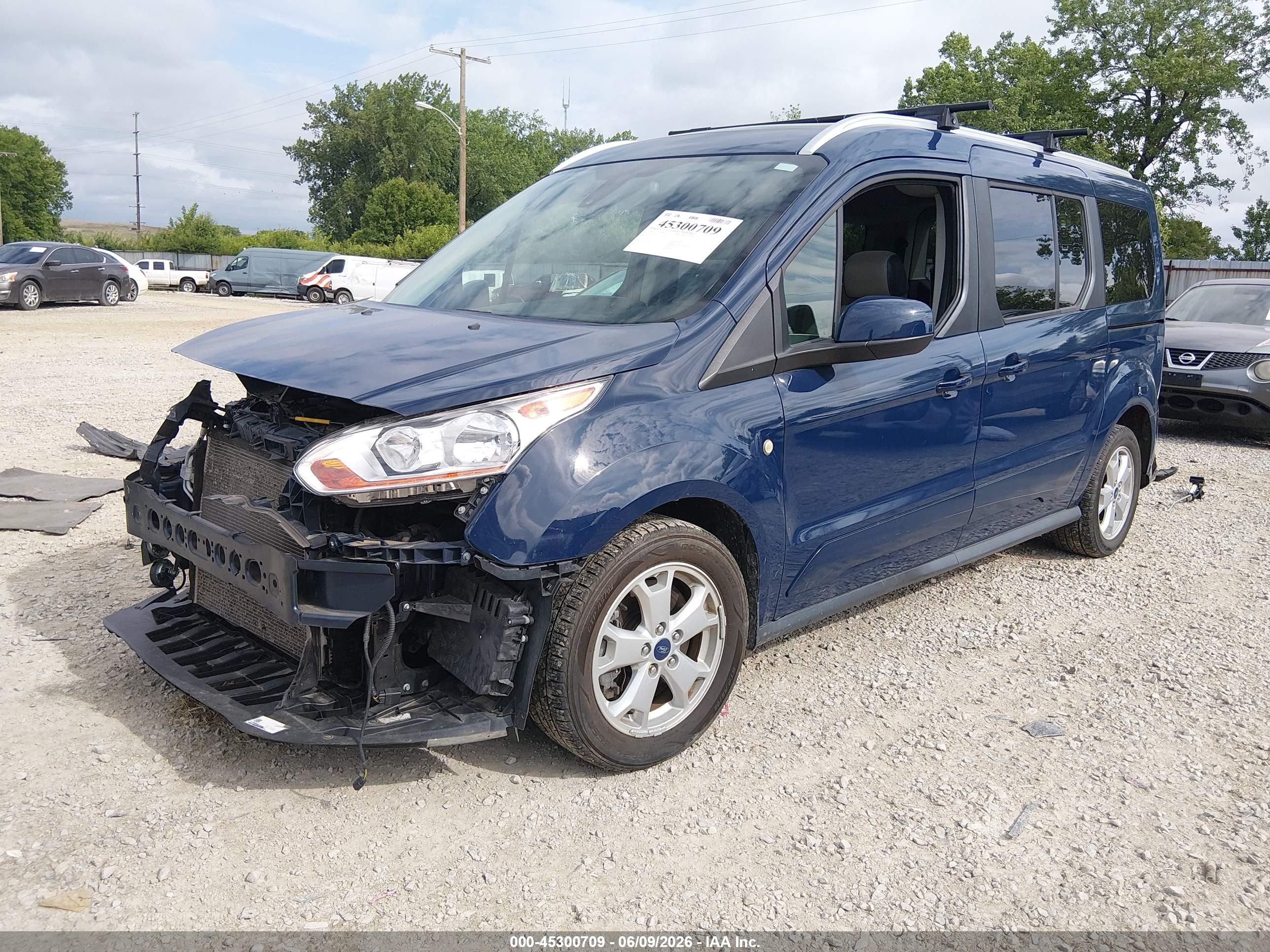 2014 Ford Transit Connect Titanium Синий vin: NM0GE9G7XE1151529