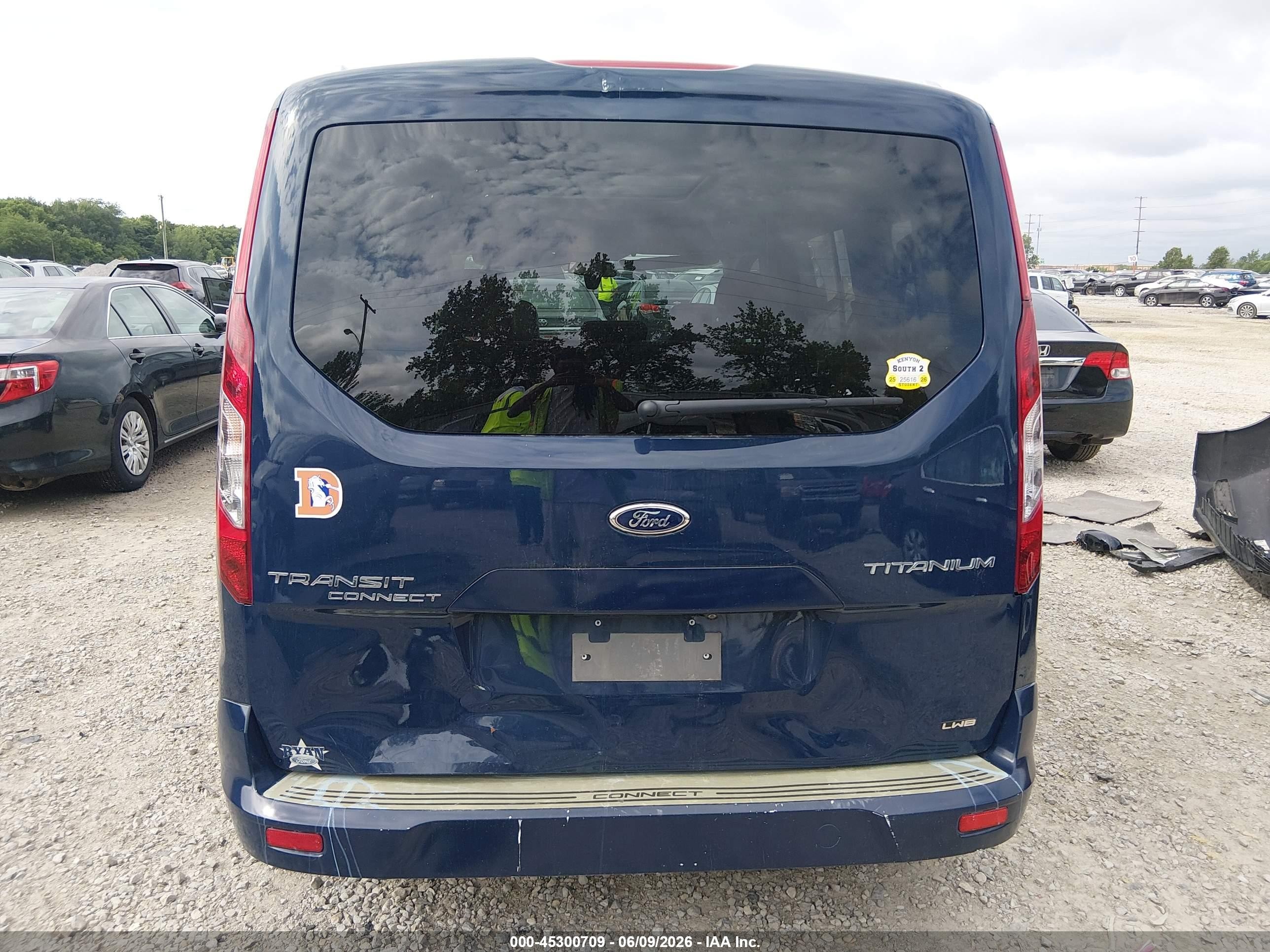 2014 Ford Transit Connect Titanium Синий vin: NM0GE9G7XE1151529