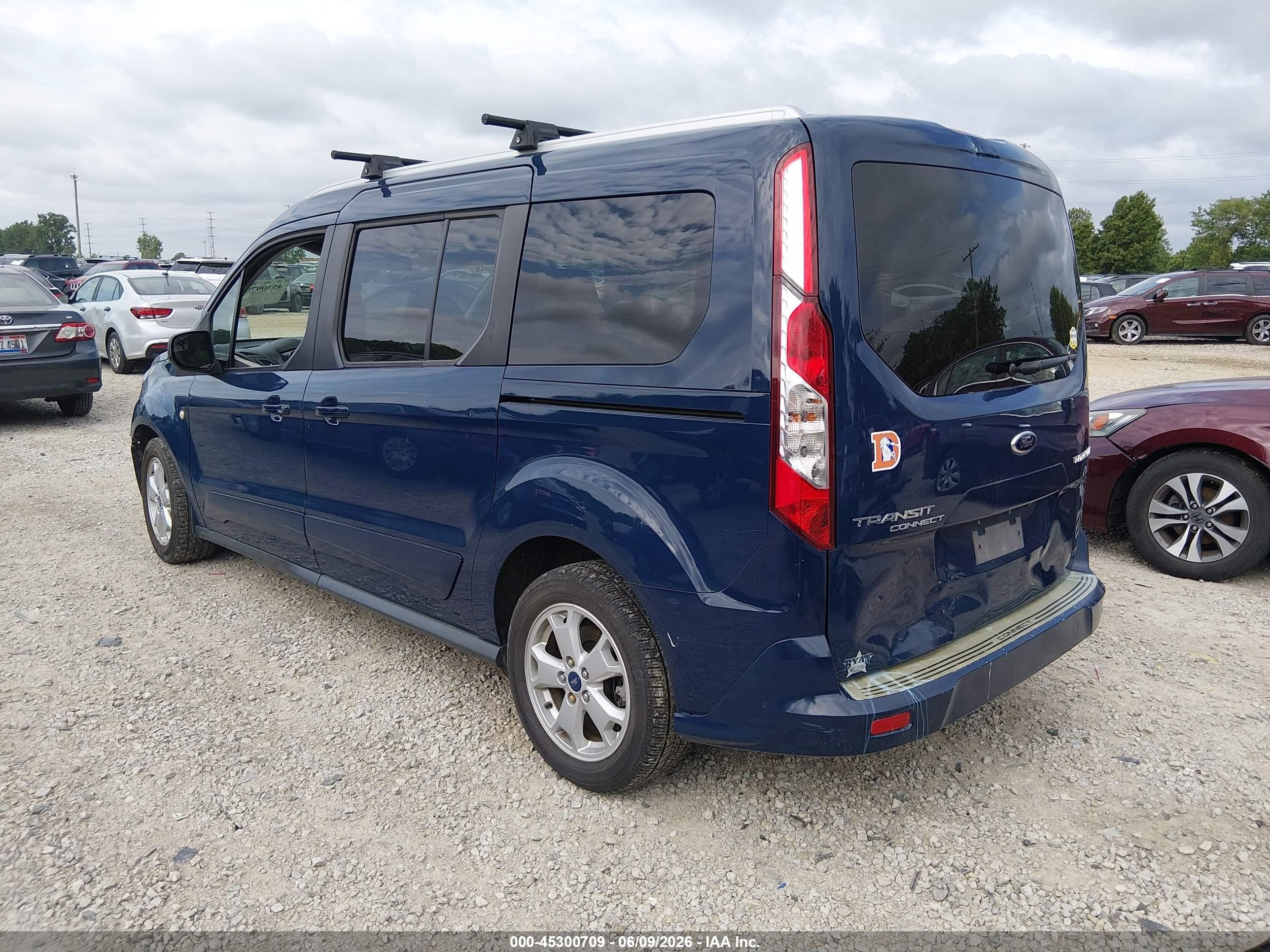 2014 Ford Transit Connect Titanium Синий vin: NM0GE9G7XE1151529