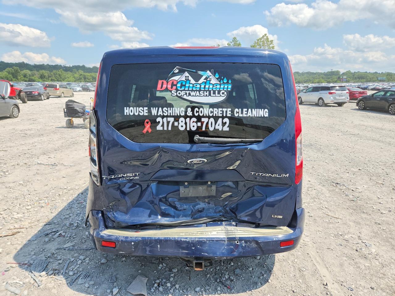 2015 Ford Transit Connect Titanium Blue vin: NM0GE9G7XF1177792