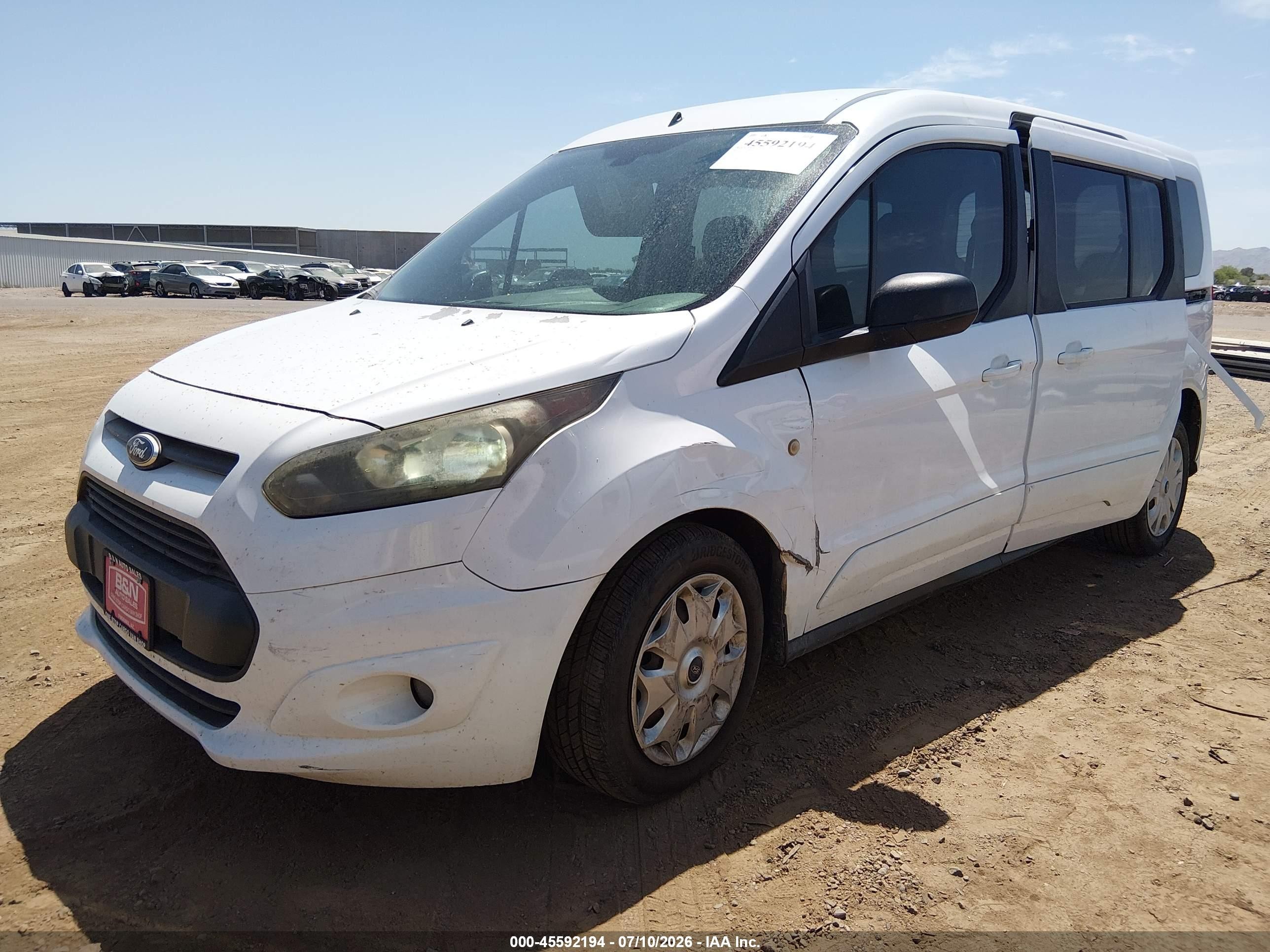 2015 Ford Transit Connect Xlt Белый vin: NM0GS9F70F1224211