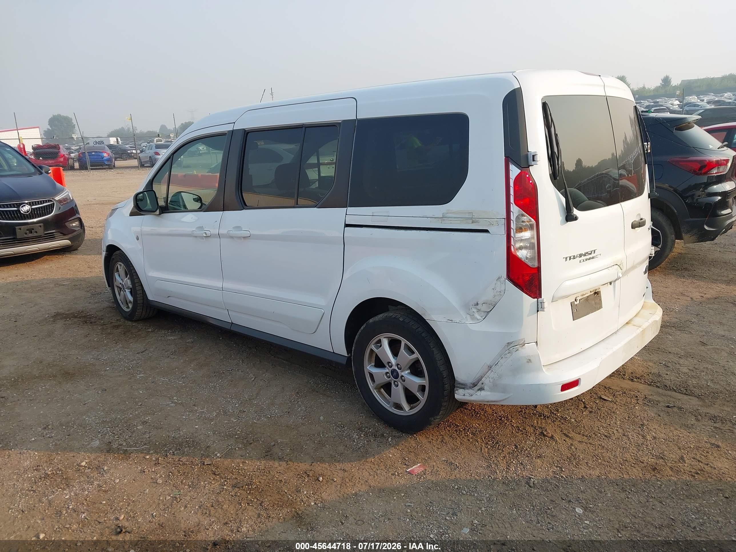 2014 Ford Transit Connect Xlt White vin: NM0GS9F73E1140902