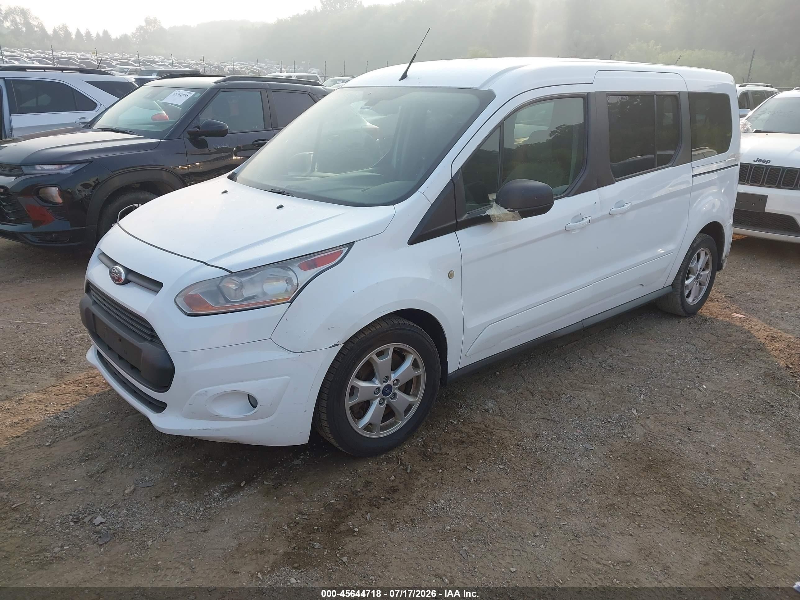 2014 Ford Transit Connect Xlt White vin: NM0GS9F73E1140902