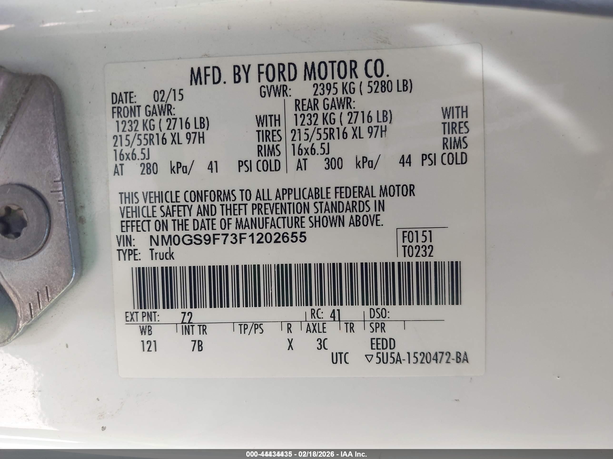 2015 Ford Transit Connect Xlt White vin: NM0GS9F73F1202655