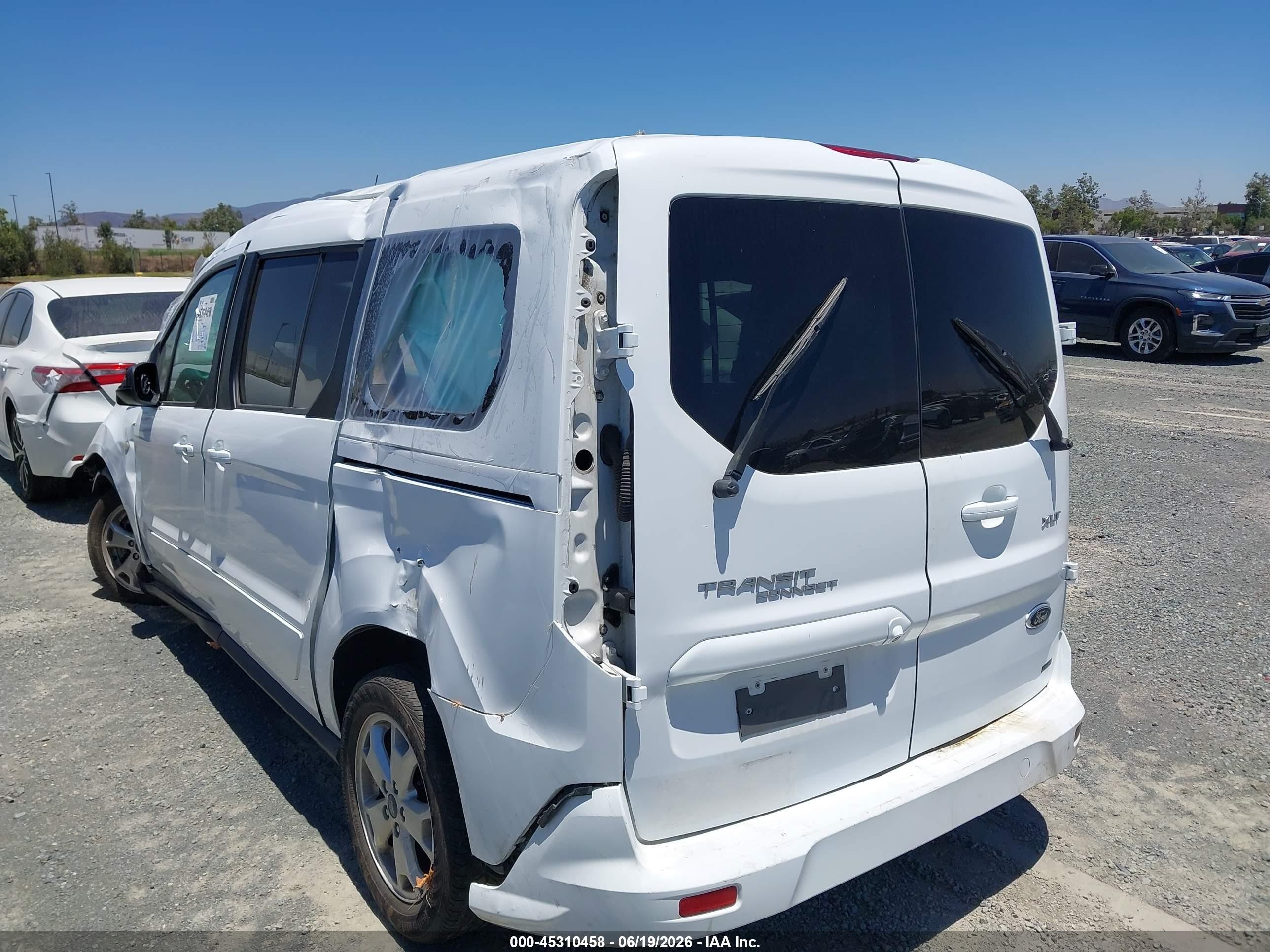 2015 Ford Transit Connect Xlt White vin: NM0GS9F73F1223604