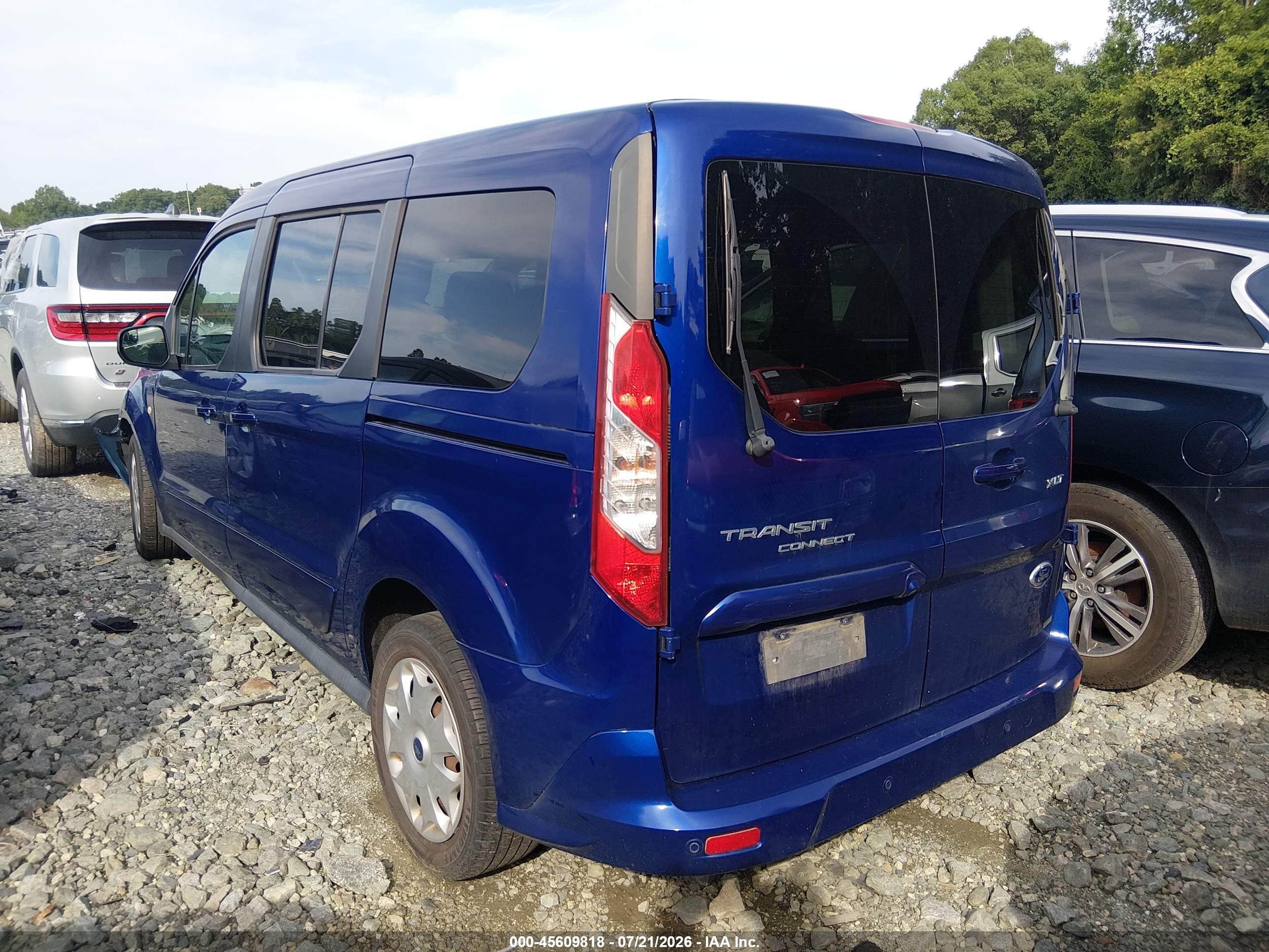 2015 Ford Transit Connect Xlt Blue vin: NM0GS9F76F1184877