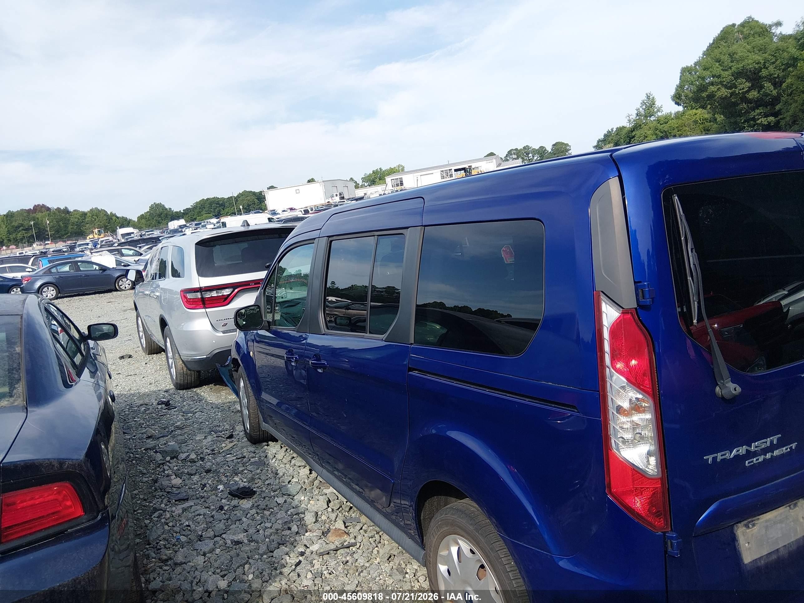 2015 Ford Transit Connect Xlt Blue vin: NM0GS9F76F1184877