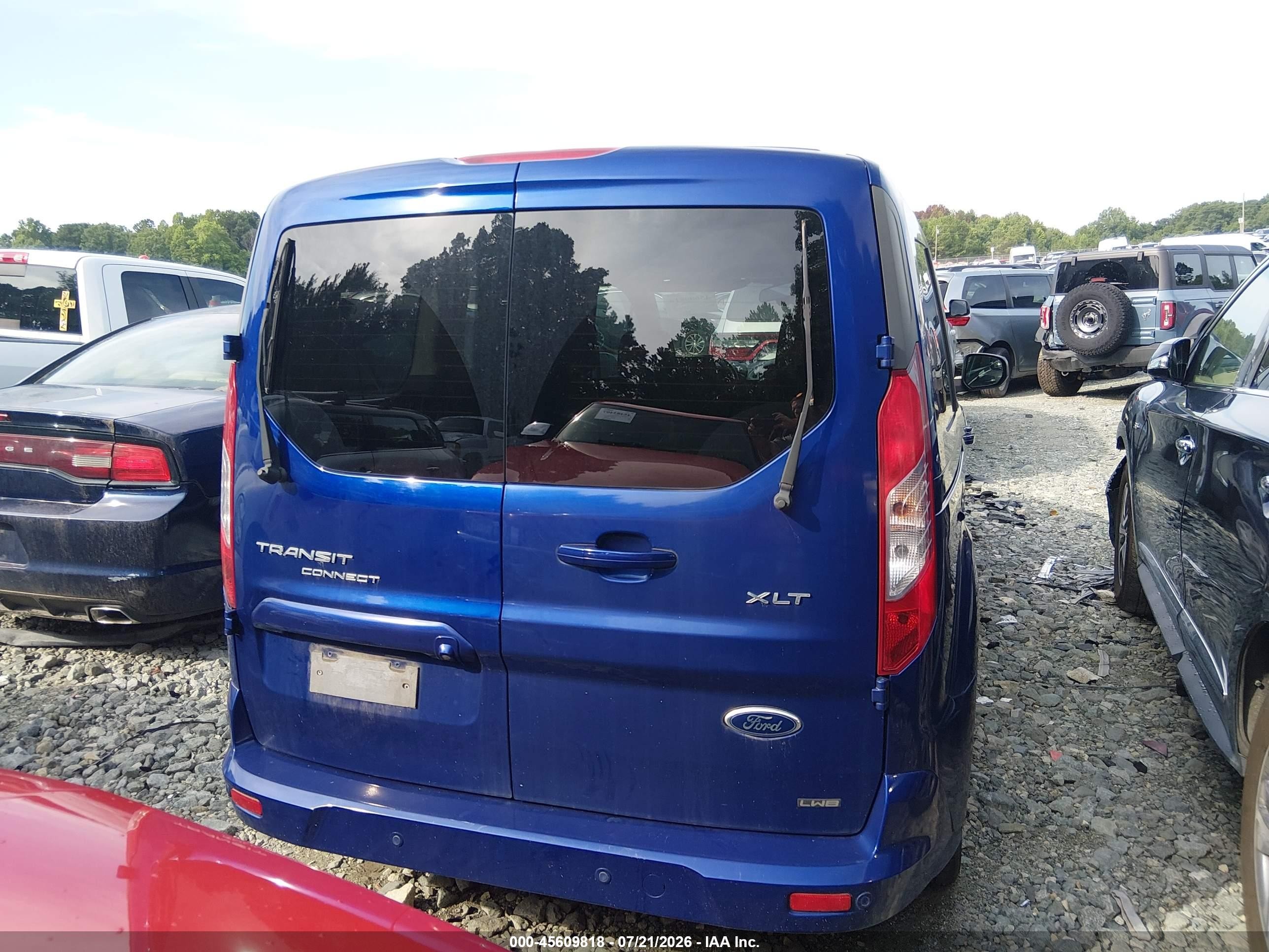 2015 Ford Transit Connect Xlt Blue vin: NM0GS9F76F1184877