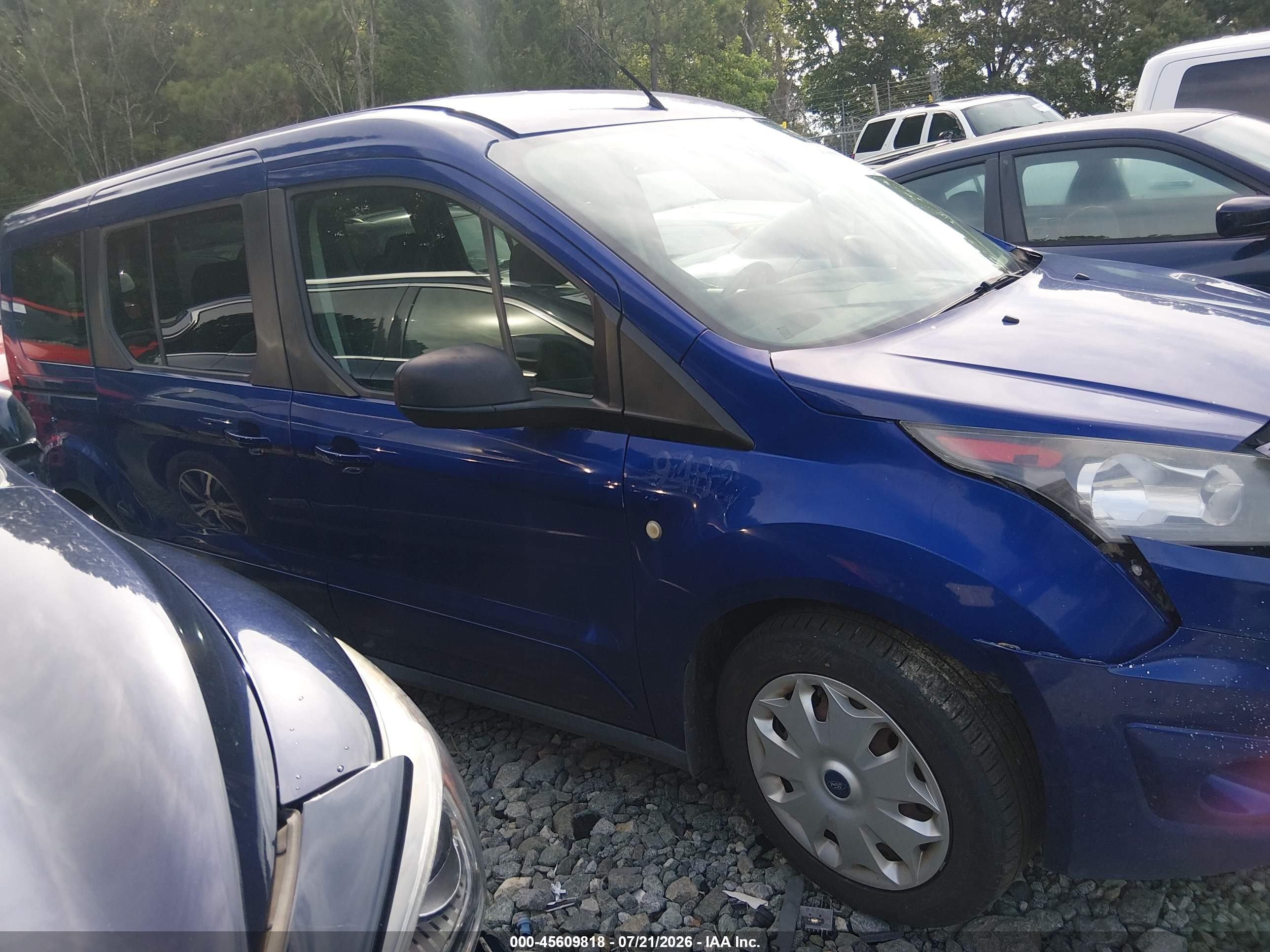2015 Ford Transit Connect Xlt Blue vin: NM0GS9F76F1184877