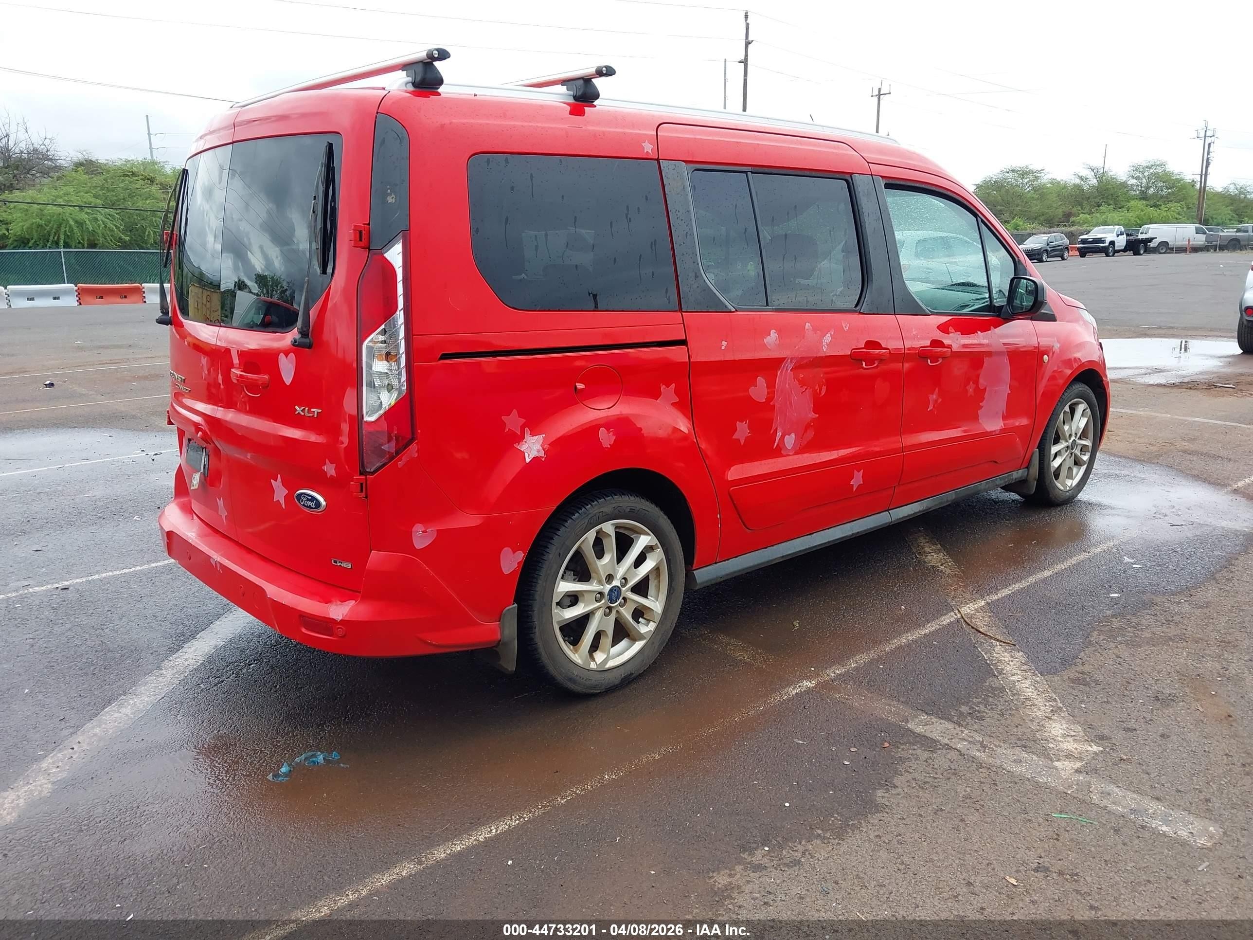 2015 Ford Transit Connect Xlt Red vin: NM0GS9F78F1217975