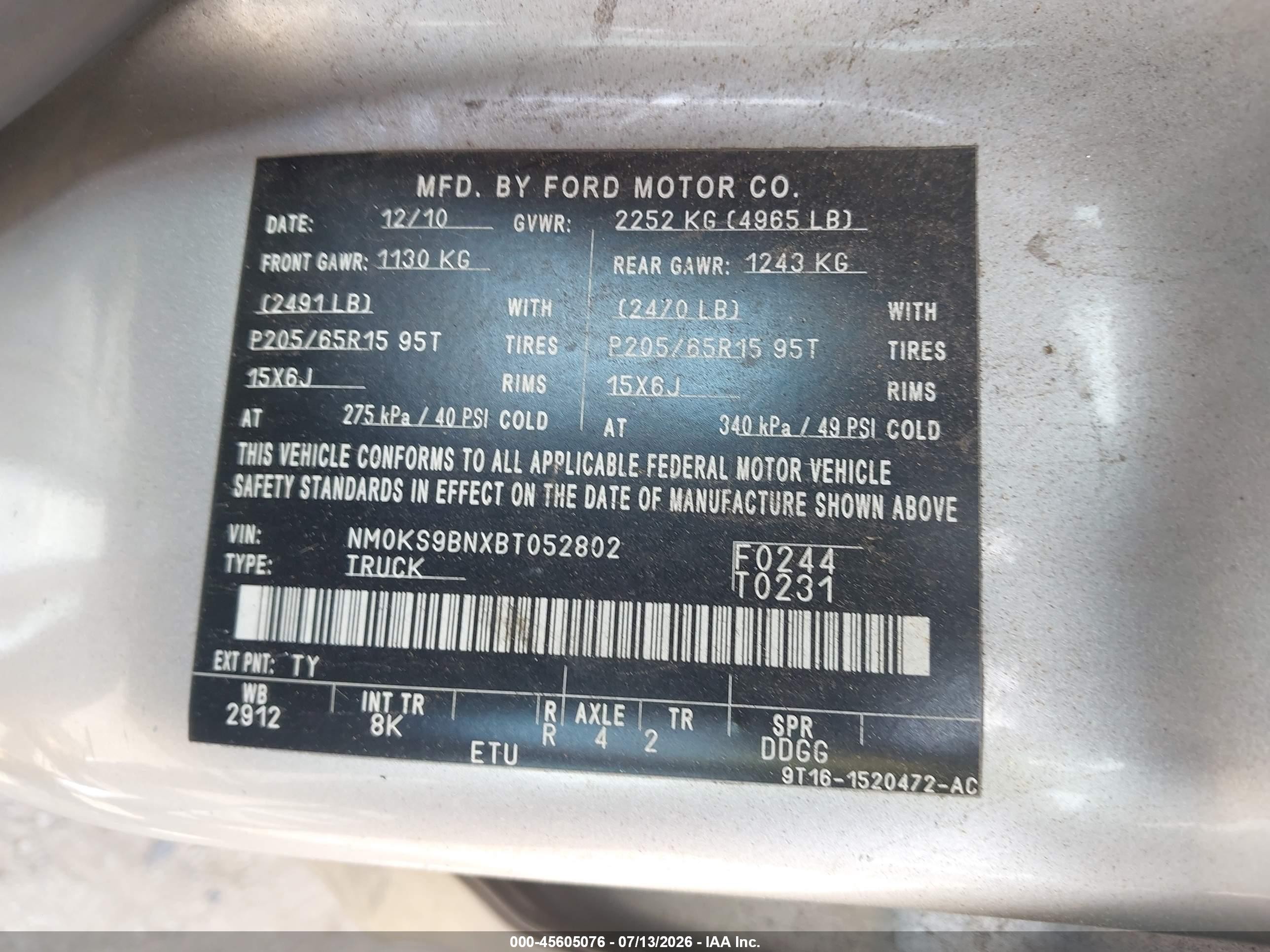 2011 Ford Transit Connect Xlt Silver vin: NM0KS9BNXBT052802