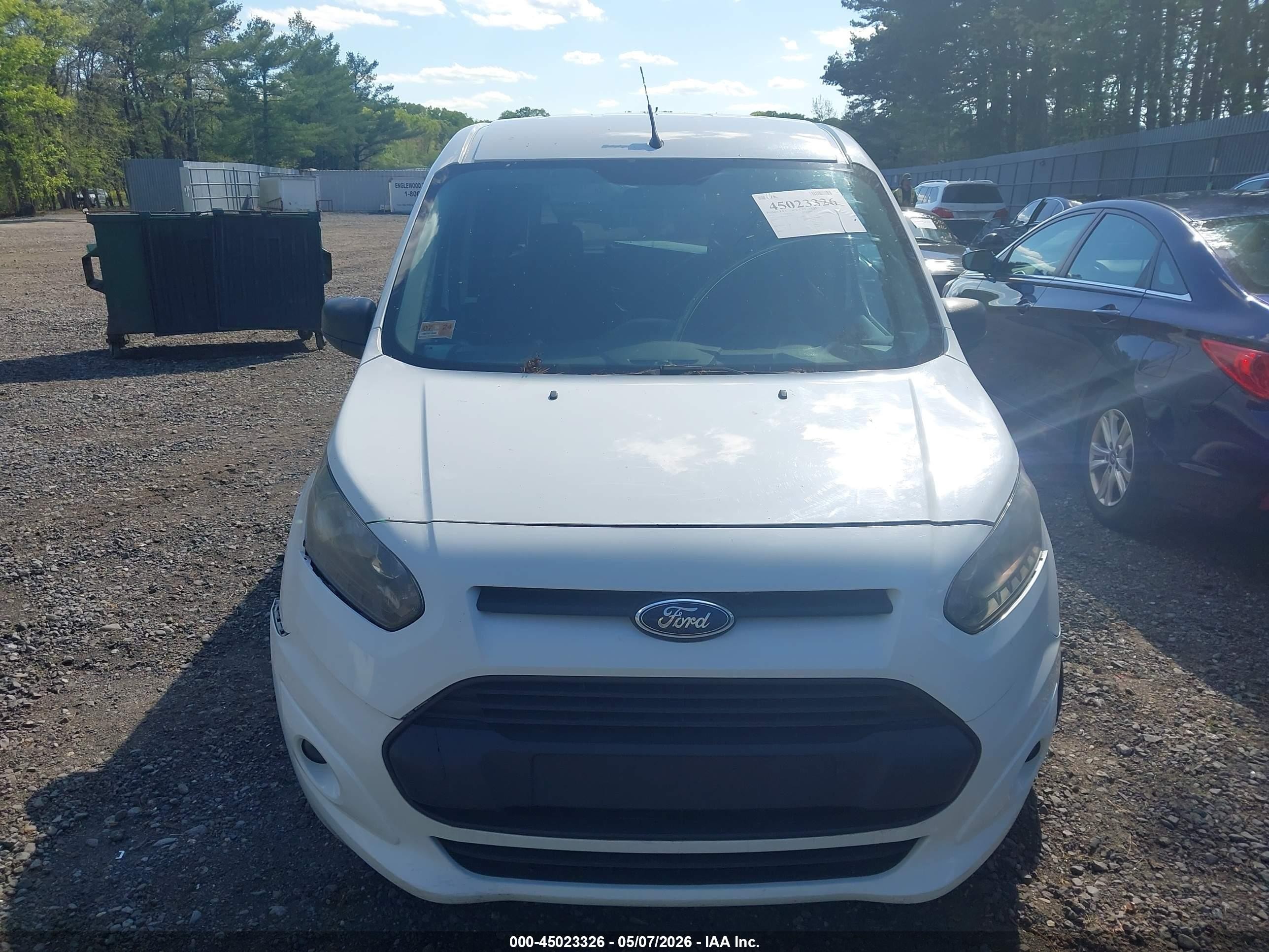 2015 Ford Transit Connect Xlt White vin: NM0LE7FXXF1184617