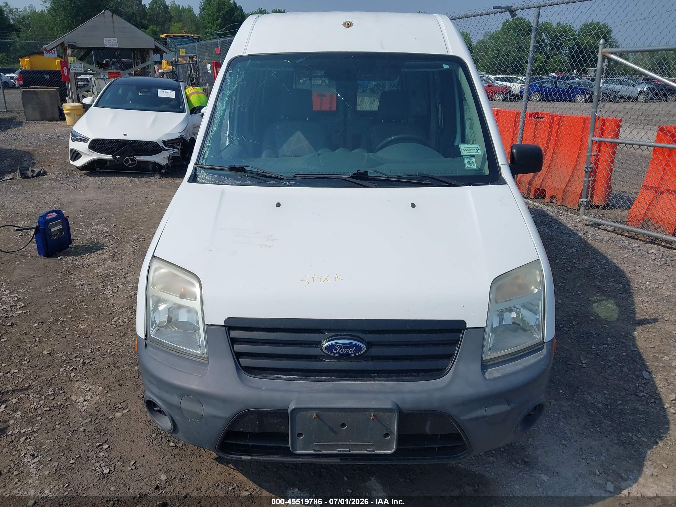 2010 Ford Transit Connect Xl White vin: NM0LS6AN0AT030939