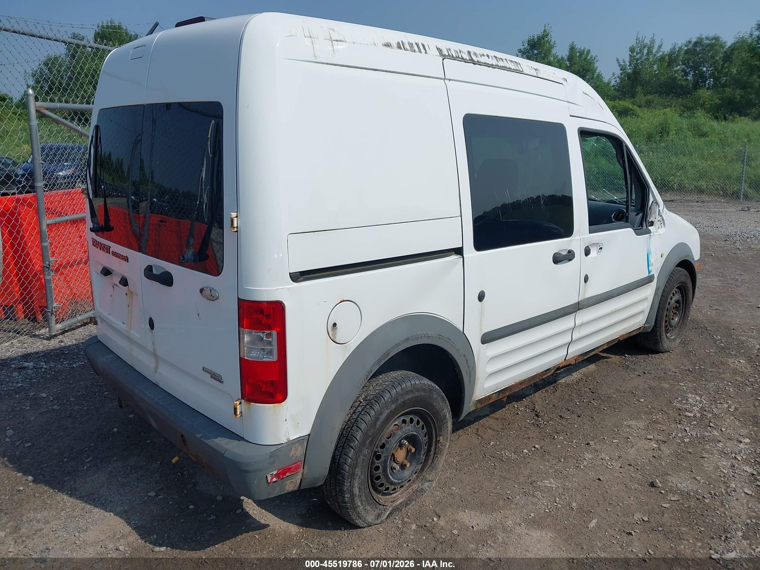 2010 Ford Transit Connect Xl White vin: NM0LS6AN0AT030939