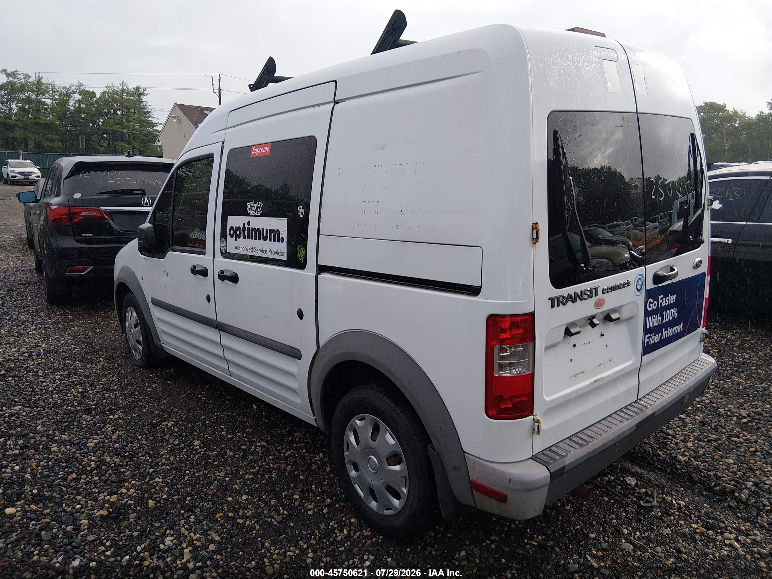 2010 Ford Transit Connect Xl White vin: NM0LS6AN4AT003016