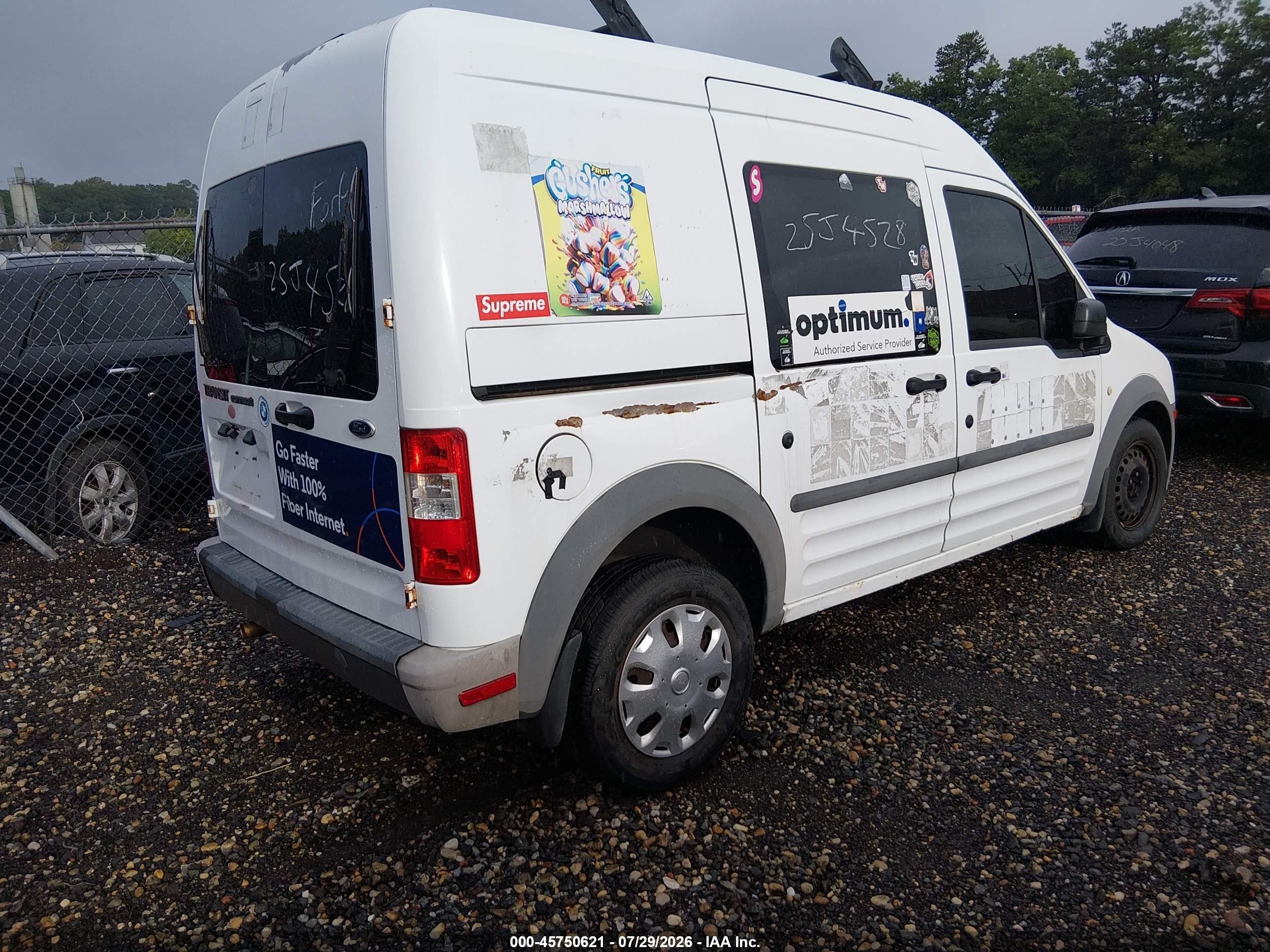 2010 Ford Transit Connect Xl White vin: NM0LS6AN4AT003016