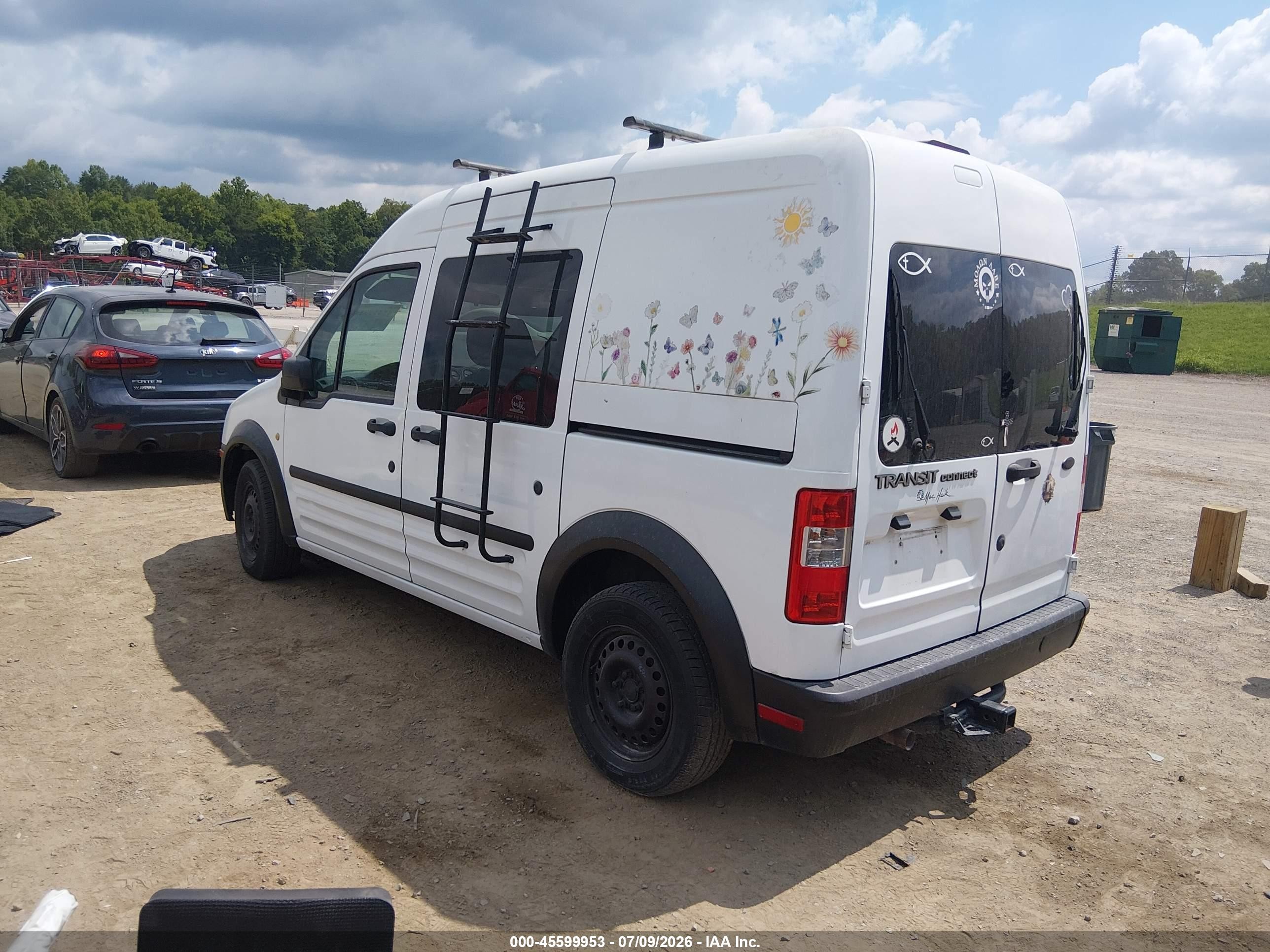 2010 Ford Transit Connect Xl White vin: NM0LS6AN5AT037997