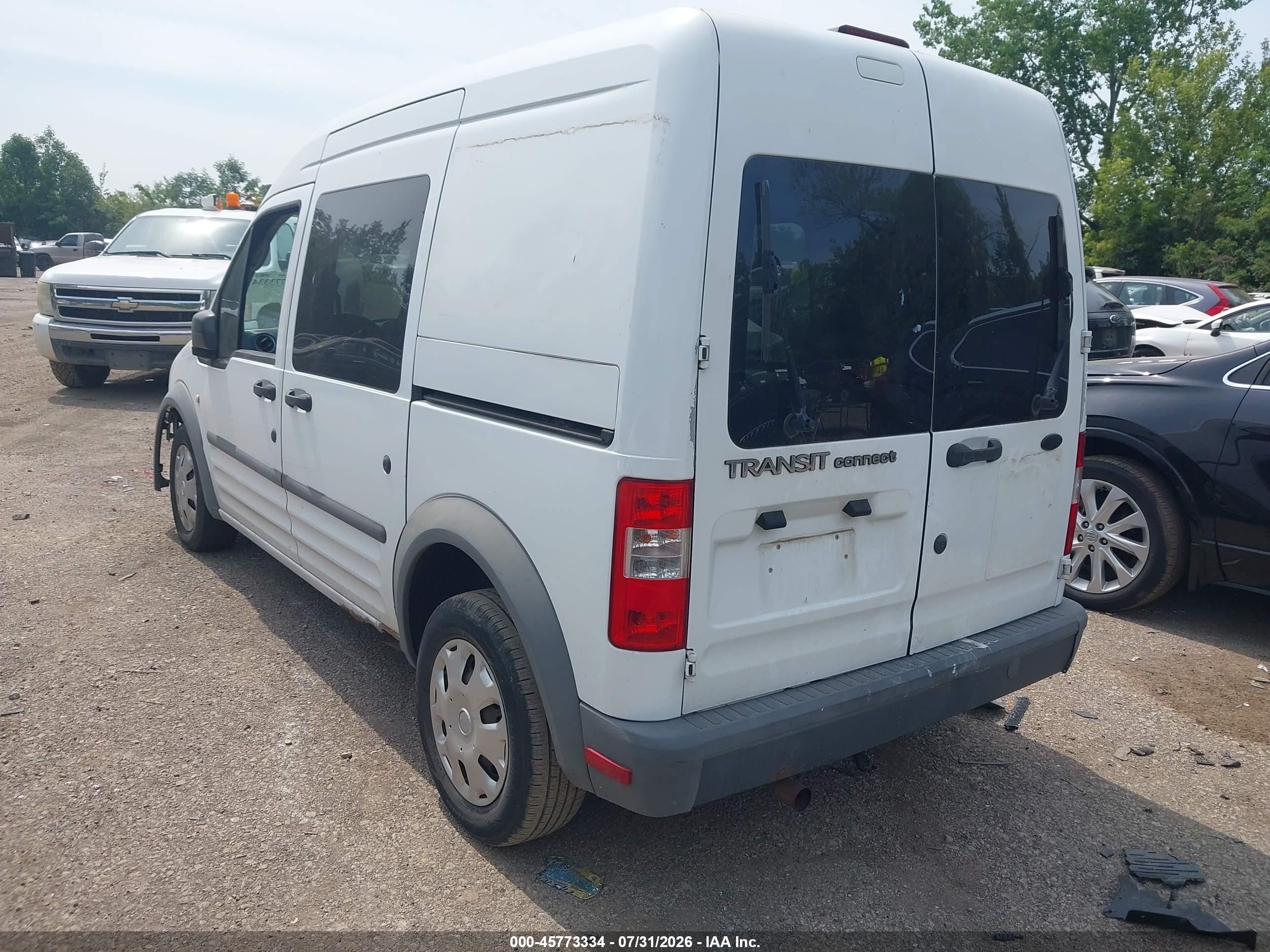 2010 Ford Transit Connect Xl White vin: NM0LS6AN8AT027853