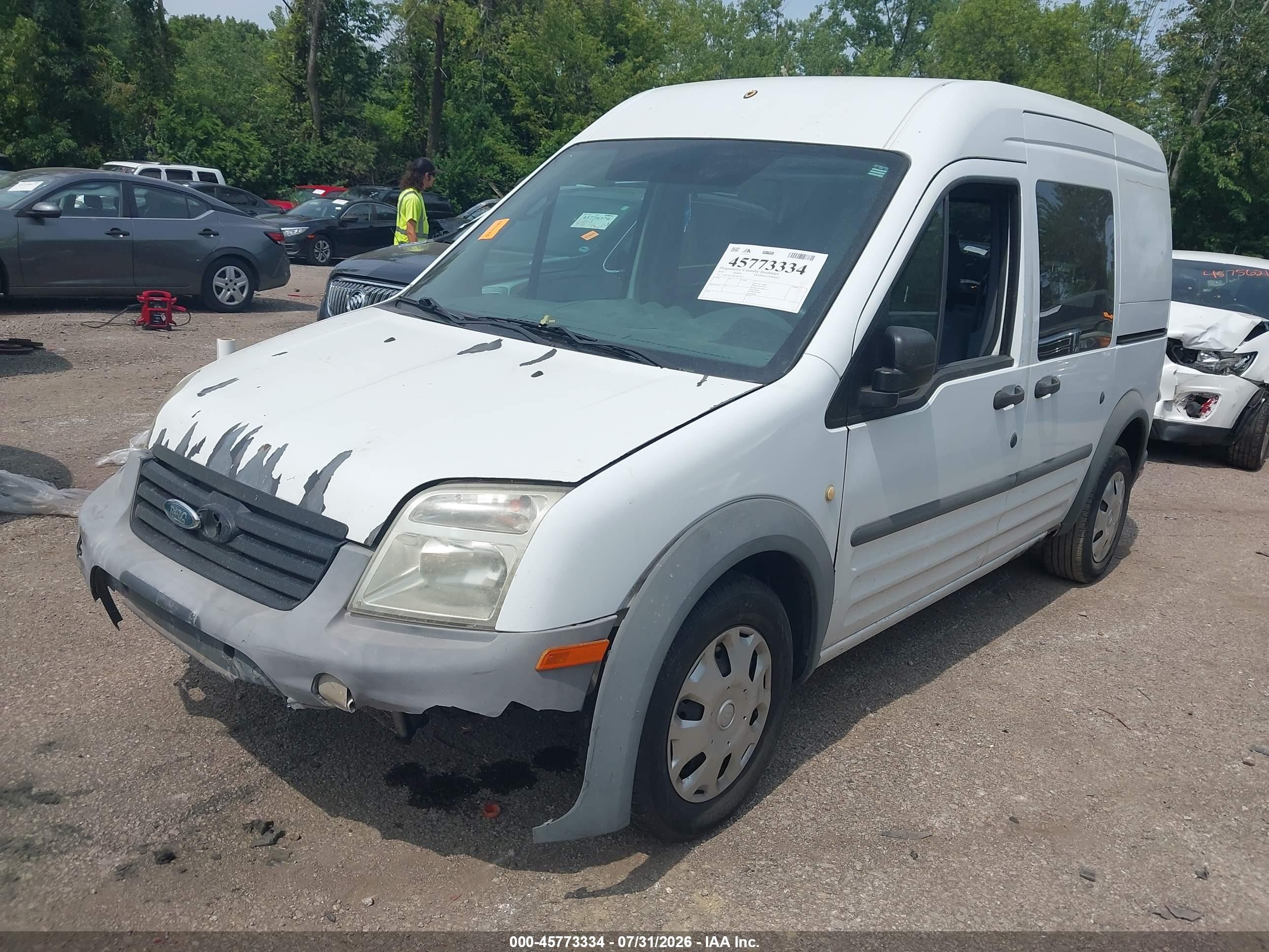 2010 Ford Transit Connect Xl White vin: NM0LS6AN8AT027853