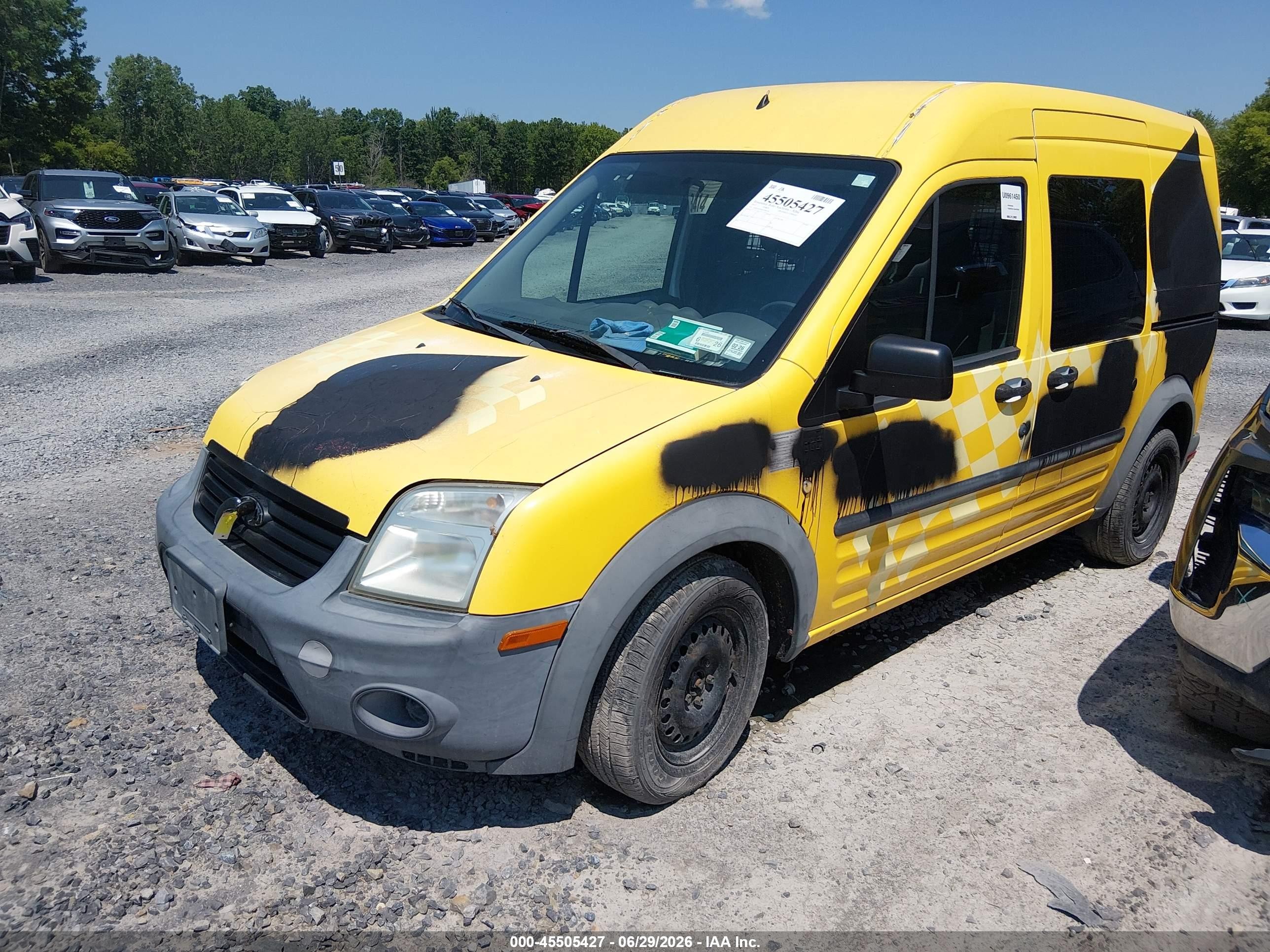 2012 Ford Transit Connect Xl Yellow vin: NM0LS6AN9CT094254