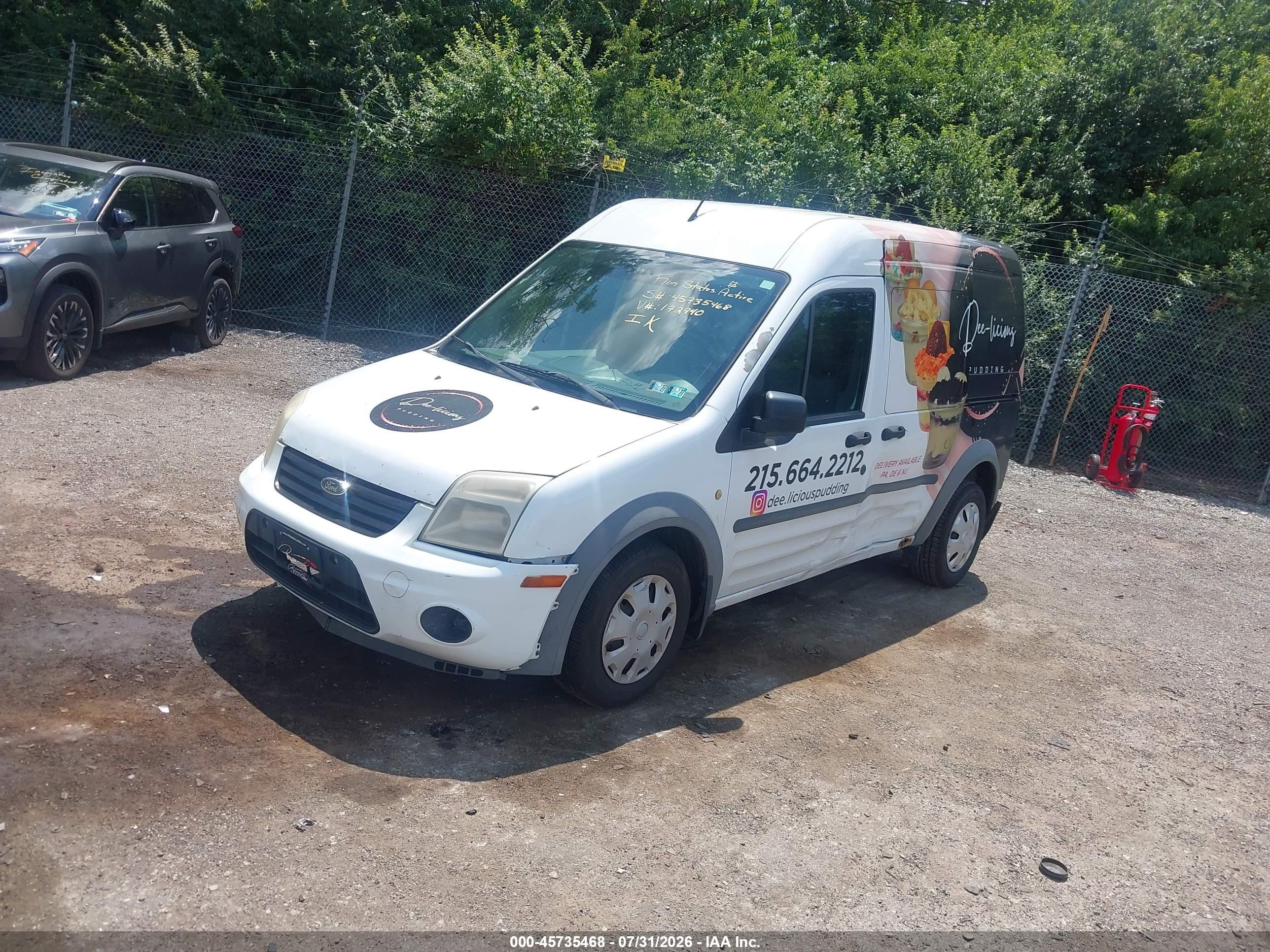 2013 Ford Transit Connect Xlt White vin: NM0LS6BN0DT172940