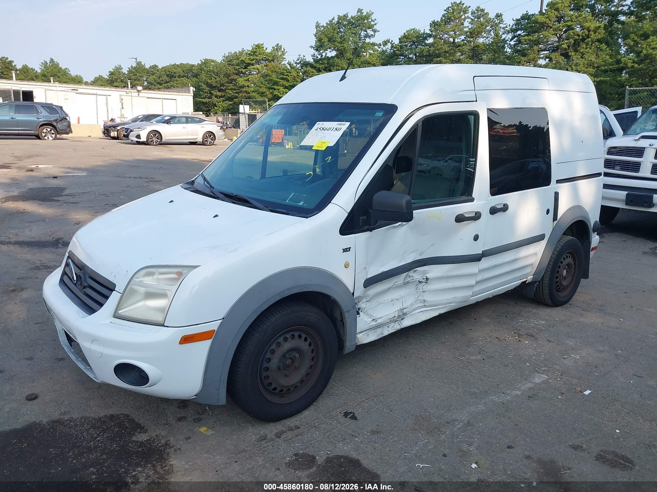2013 Ford Transit Connect Xlt White vin: NM0LS6BN3DT142959