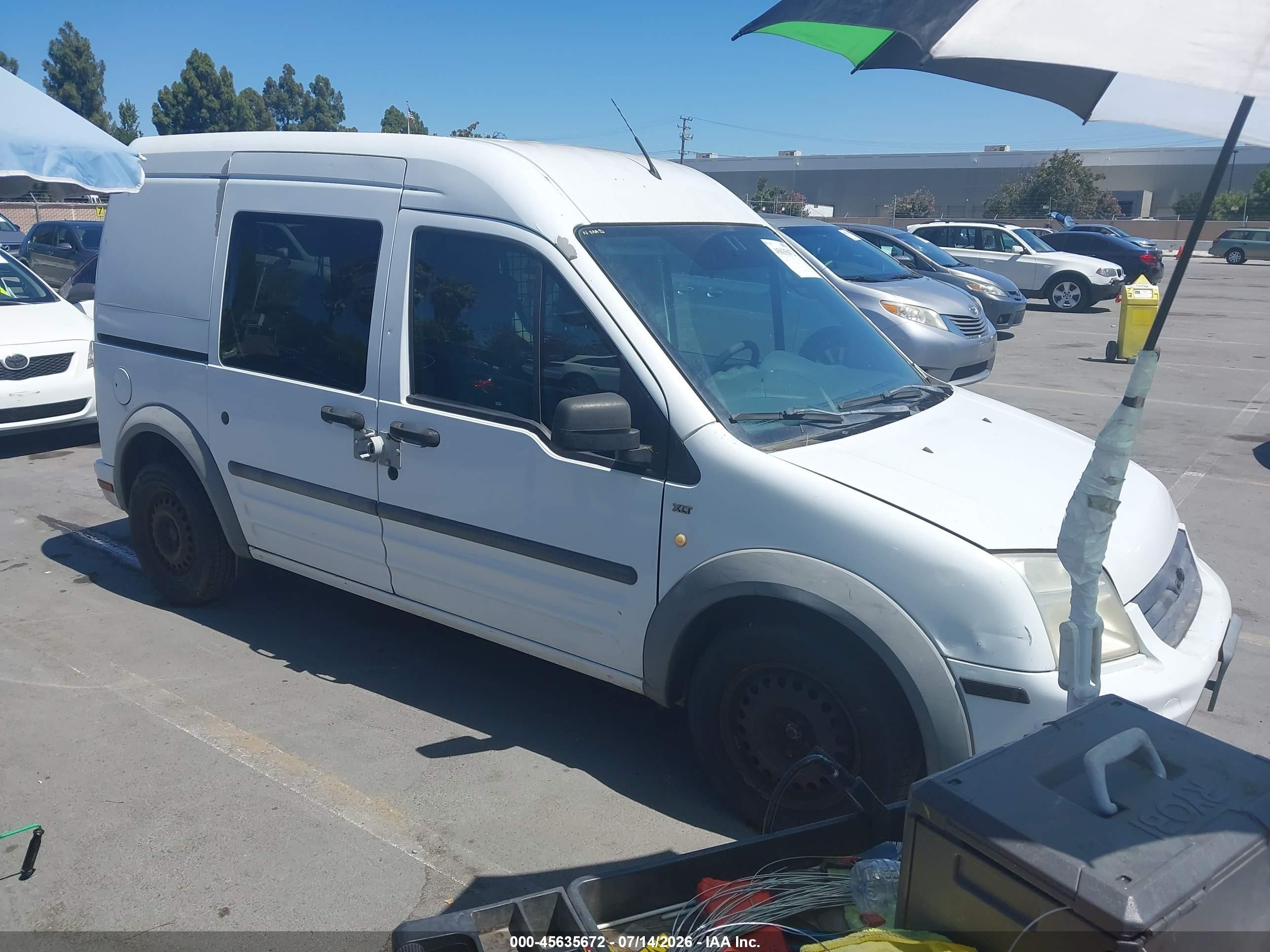 2013 Ford Transit Connect Xlt White vin: NM0LS6BN4DT170656