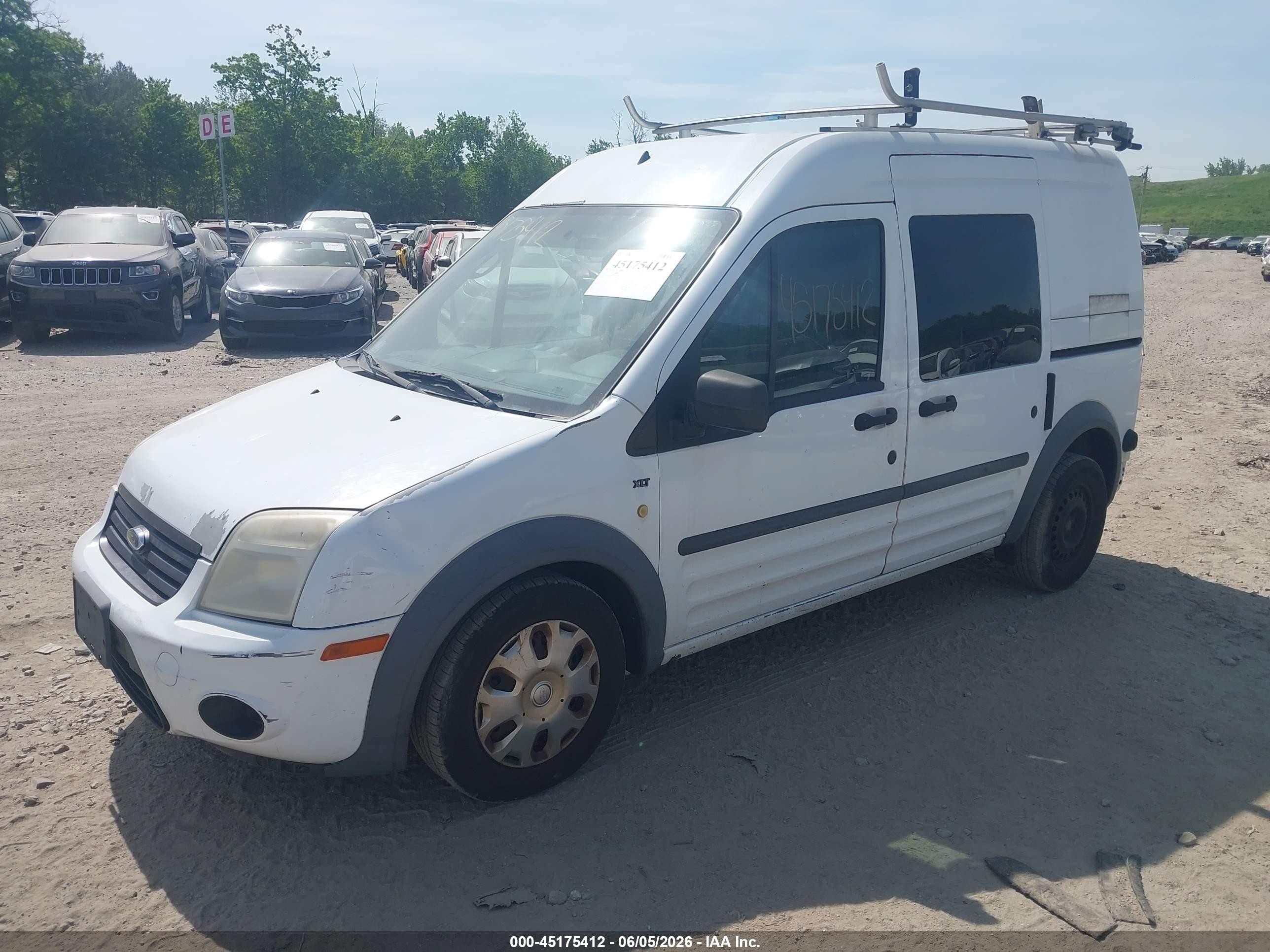 2012 Ford Transit Connect Xlt White vin: NM0LS6BN5CT118449