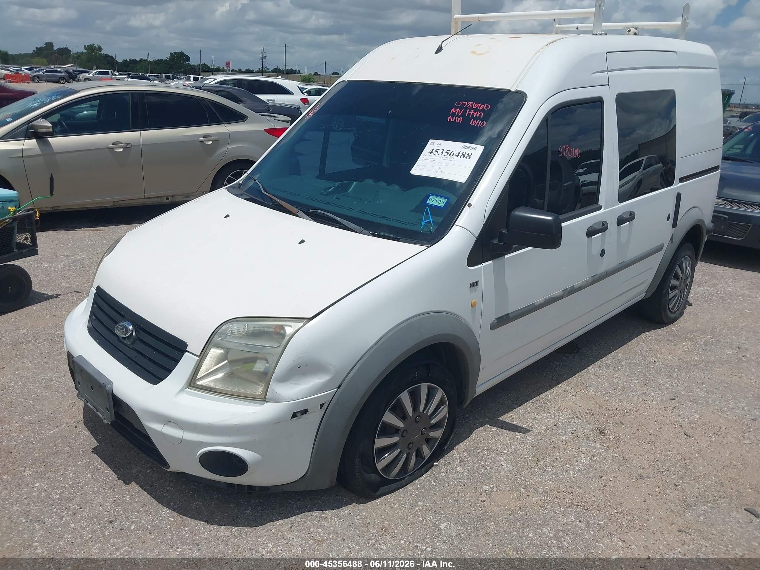 2012 Ford Transit Connect Xlt White vin: NM0LS6BN8CT078660