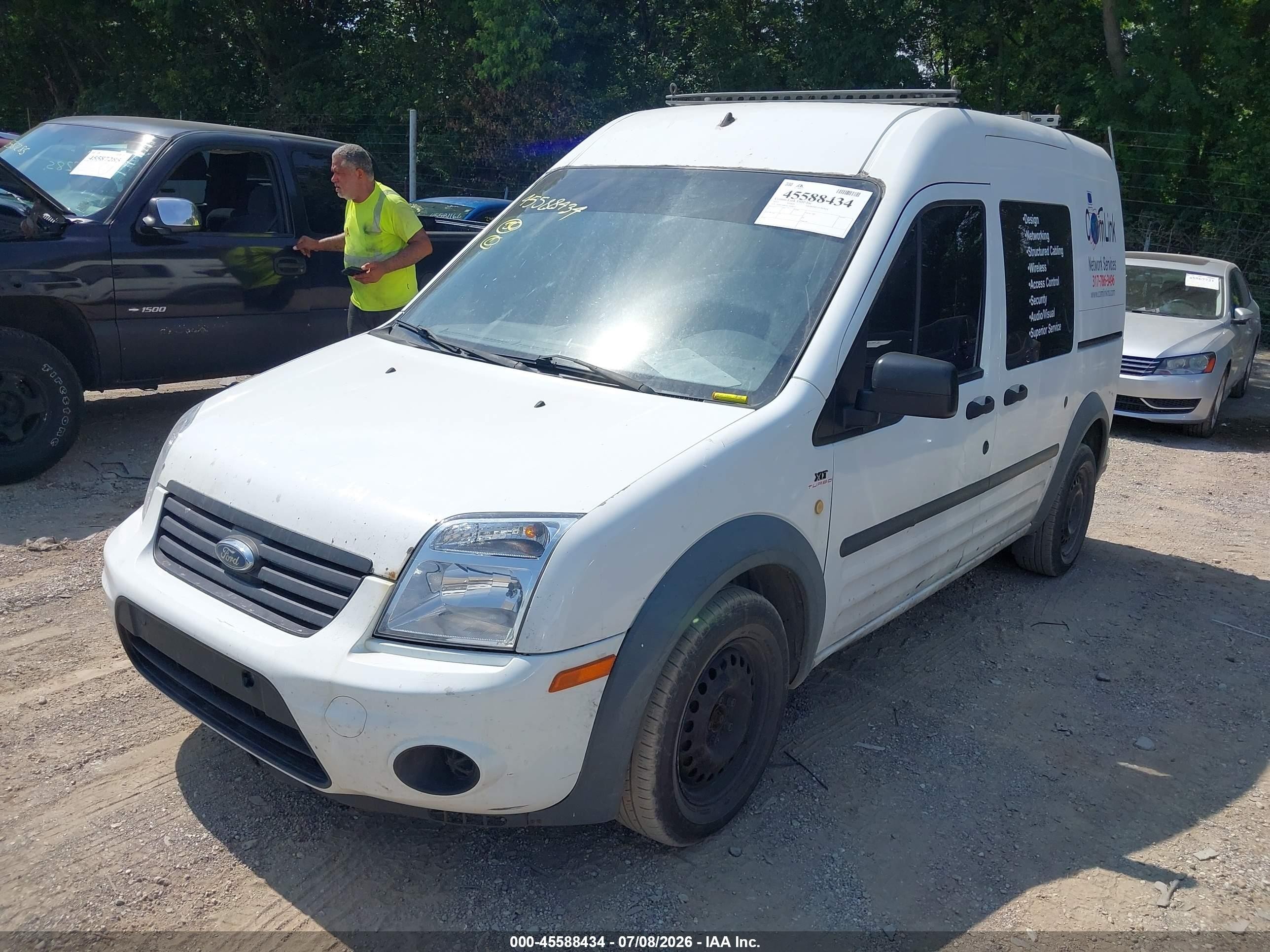 2012 Ford Transit Connect Xlt White vin: NM0LS6BN8CT084071