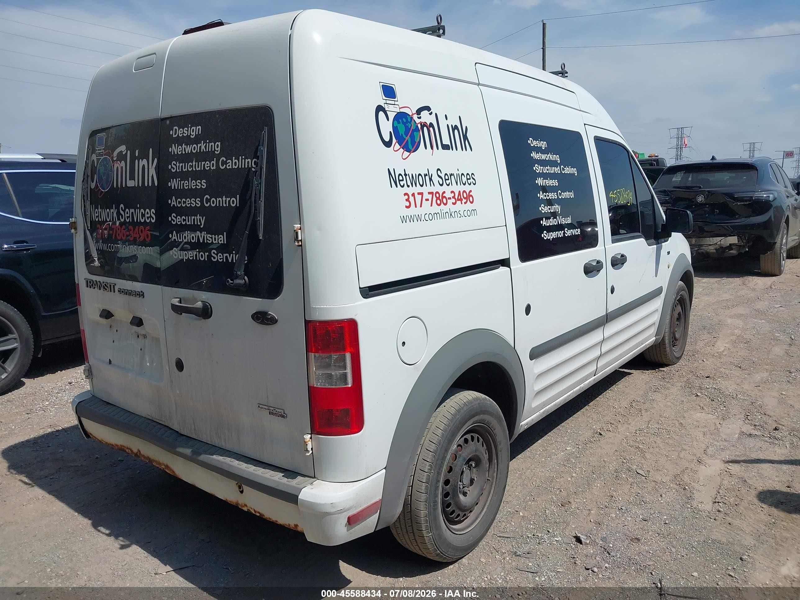 2012 Ford Transit Connect Xlt White vin: NM0LS6BN8CT084071