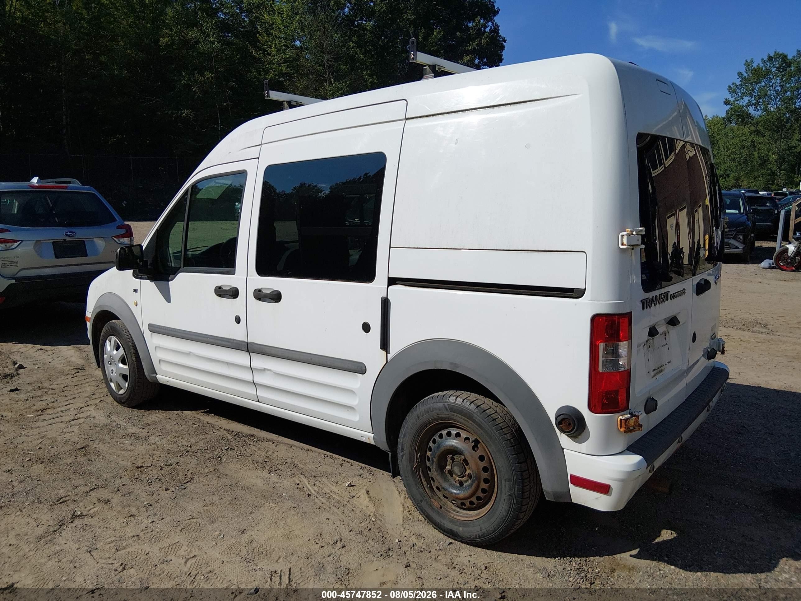 2012 Ford Transit Connect Xlt White vin: NM0LS6BN8CT094714