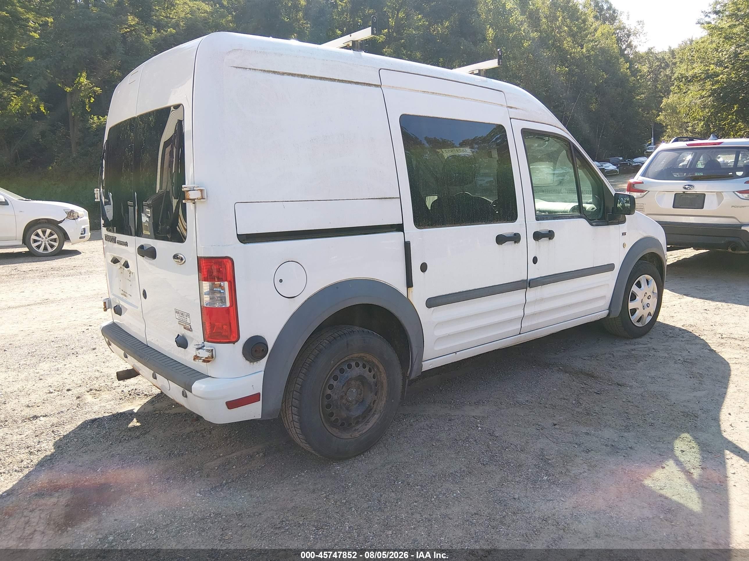 2012 Ford Transit Connect Xlt White vin: NM0LS6BN8CT094714