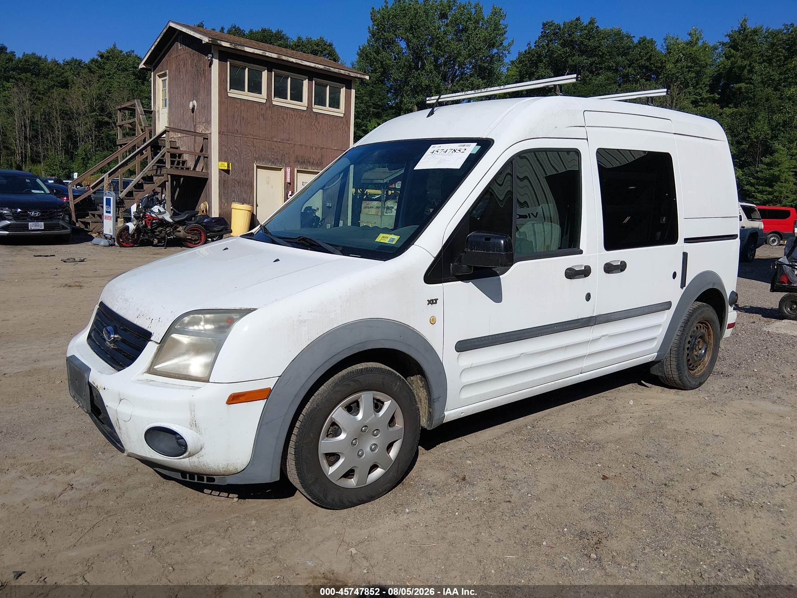 2012 Ford Transit Connect Xlt White vin: NM0LS6BN8CT094714